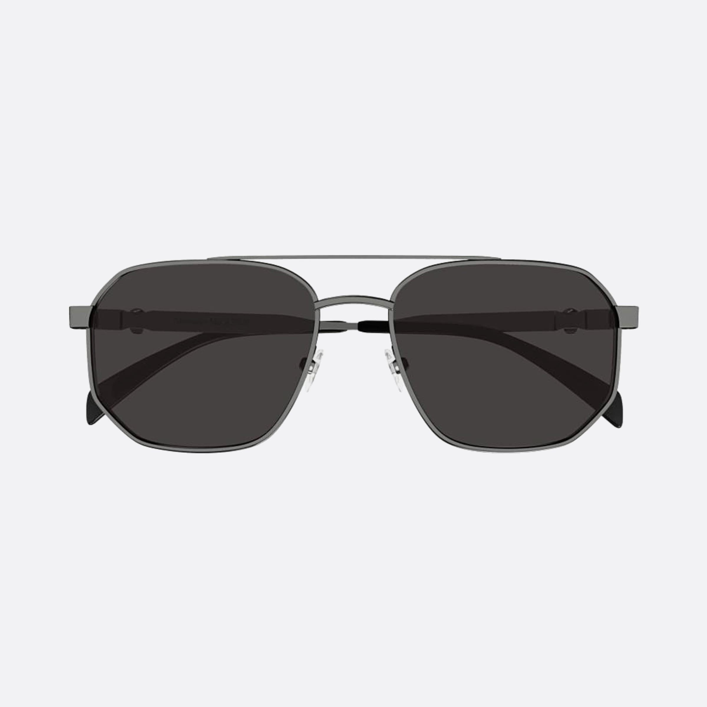 Alexander 58mm Mcqueen Ruthenium Pilot Man Sunglasses - Main View