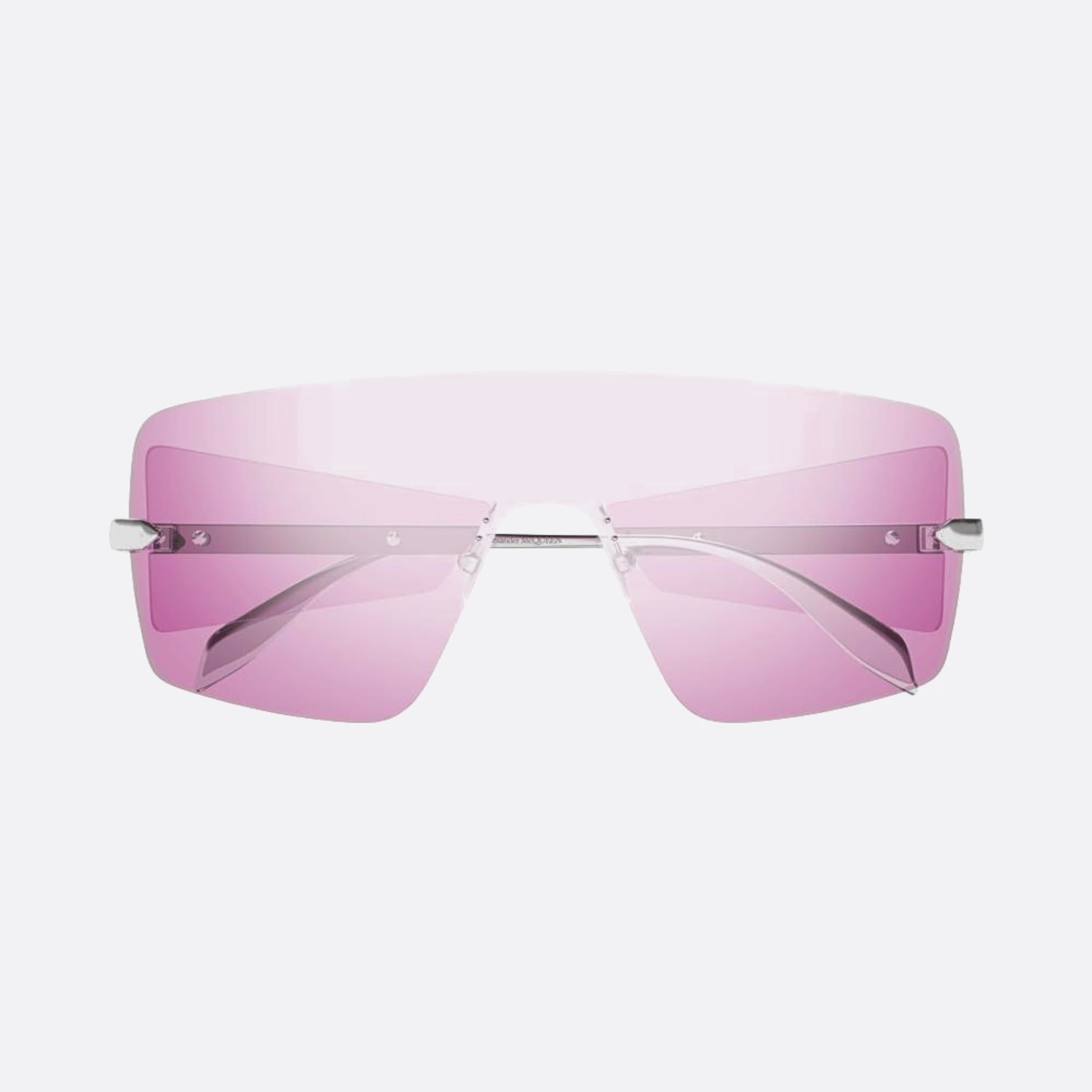 Alexander 99mm Mcqueen Silver Shield Man Sunglasses - Main View