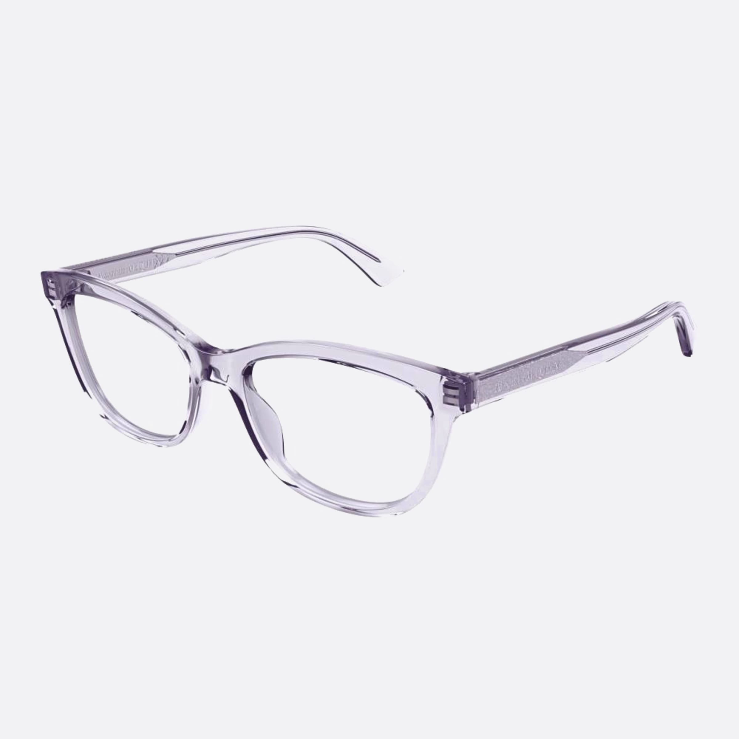 Alexander 53mm Mcqueen Violet Squared Woman Eyeglasses - Side View