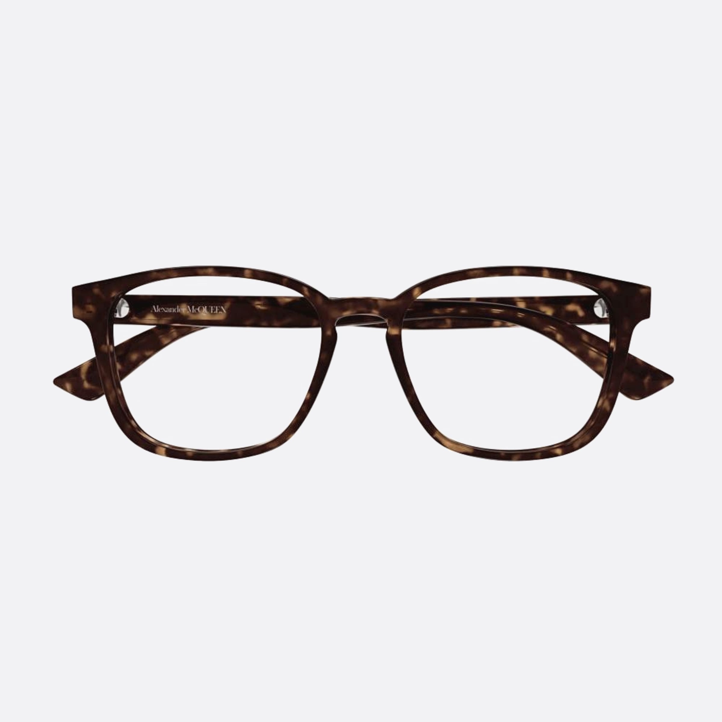 Alexander 53mm Mcqueen Havana Squared Man Eyeglasses - Main View