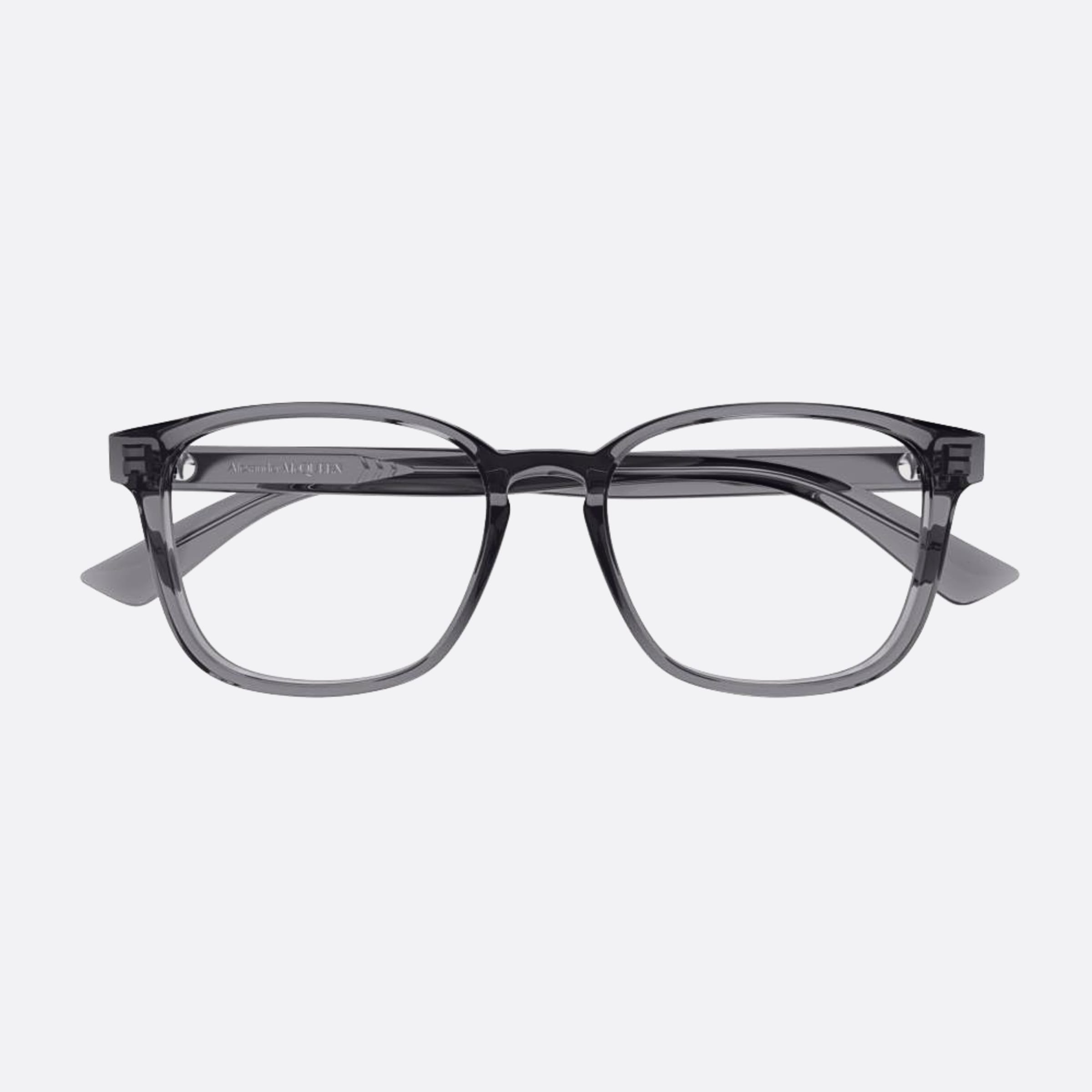 Alexander 53mm Mcqueen Grey Squared Man Eyeglasses - Main View