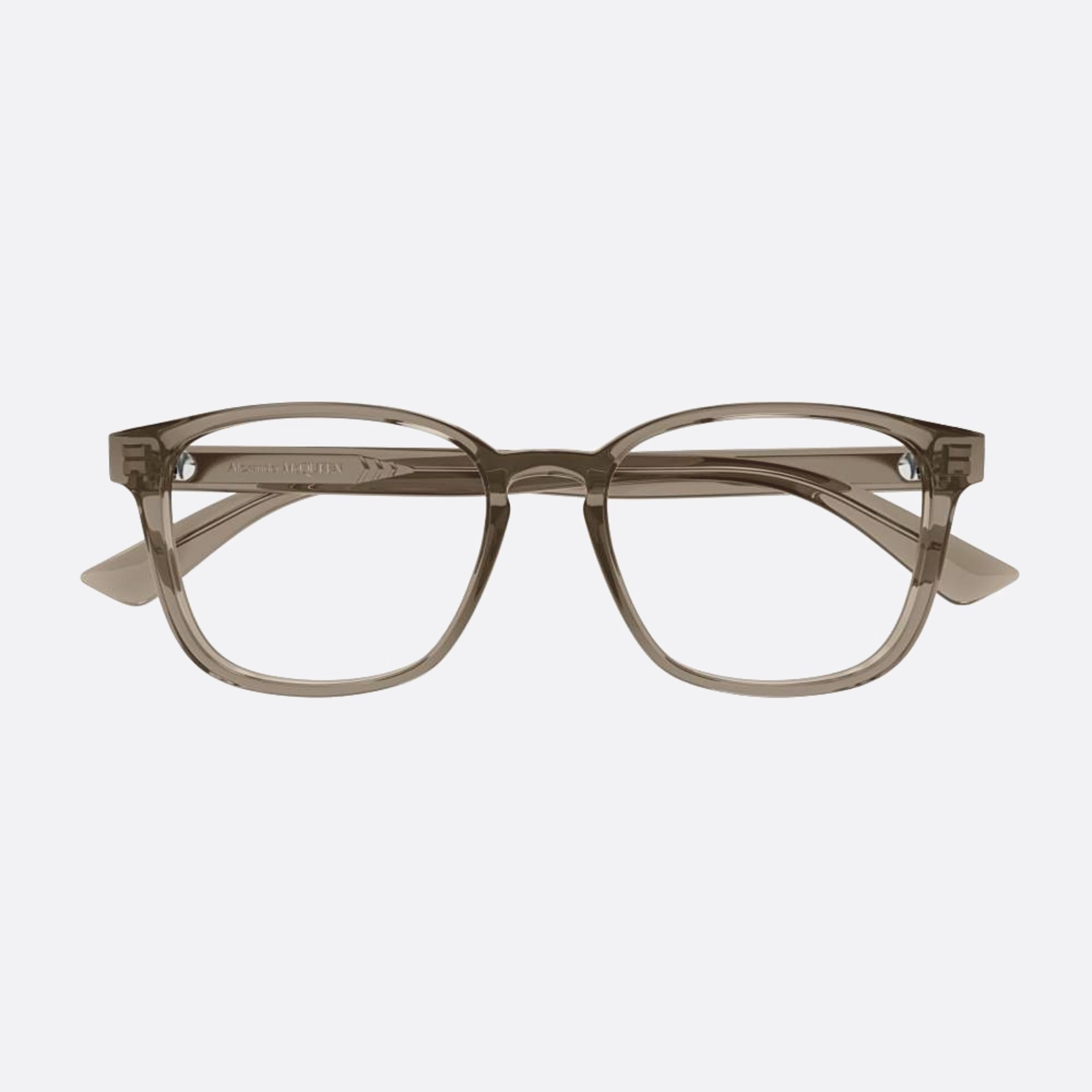 Alexander 53mm Mcqueen Brown Squared Man Eyeglasses - Main View