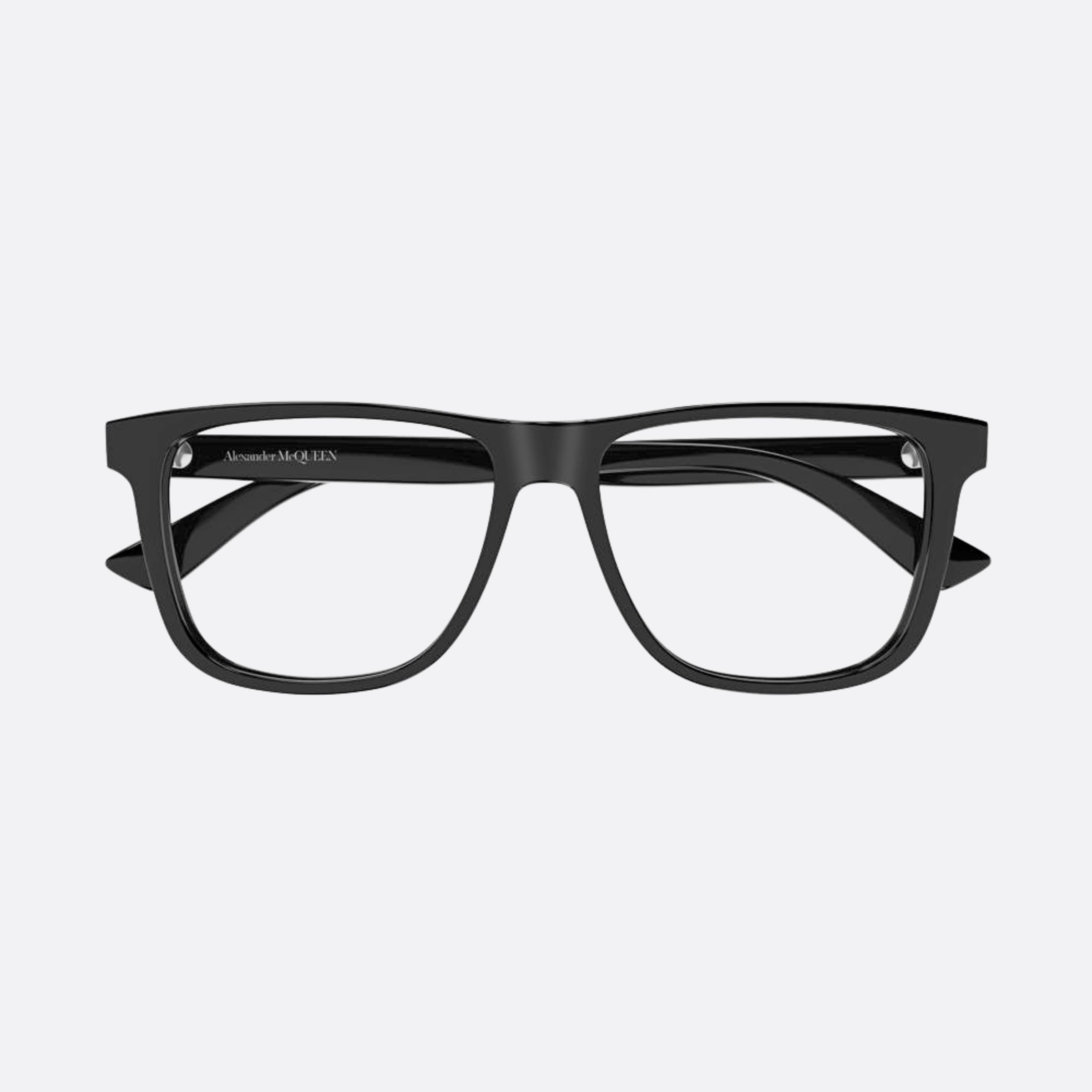 Alexander 56mm Mcqueen Black Squared Man Eyeglasses - Main View