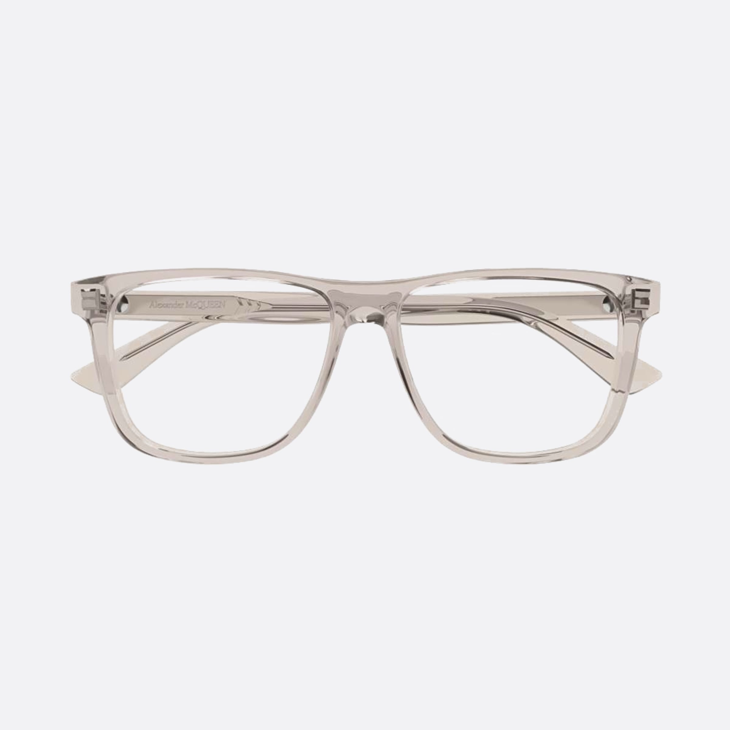 Alexander 56mm Mcqueen Transparent Squared Man Eyeglasses - Main View