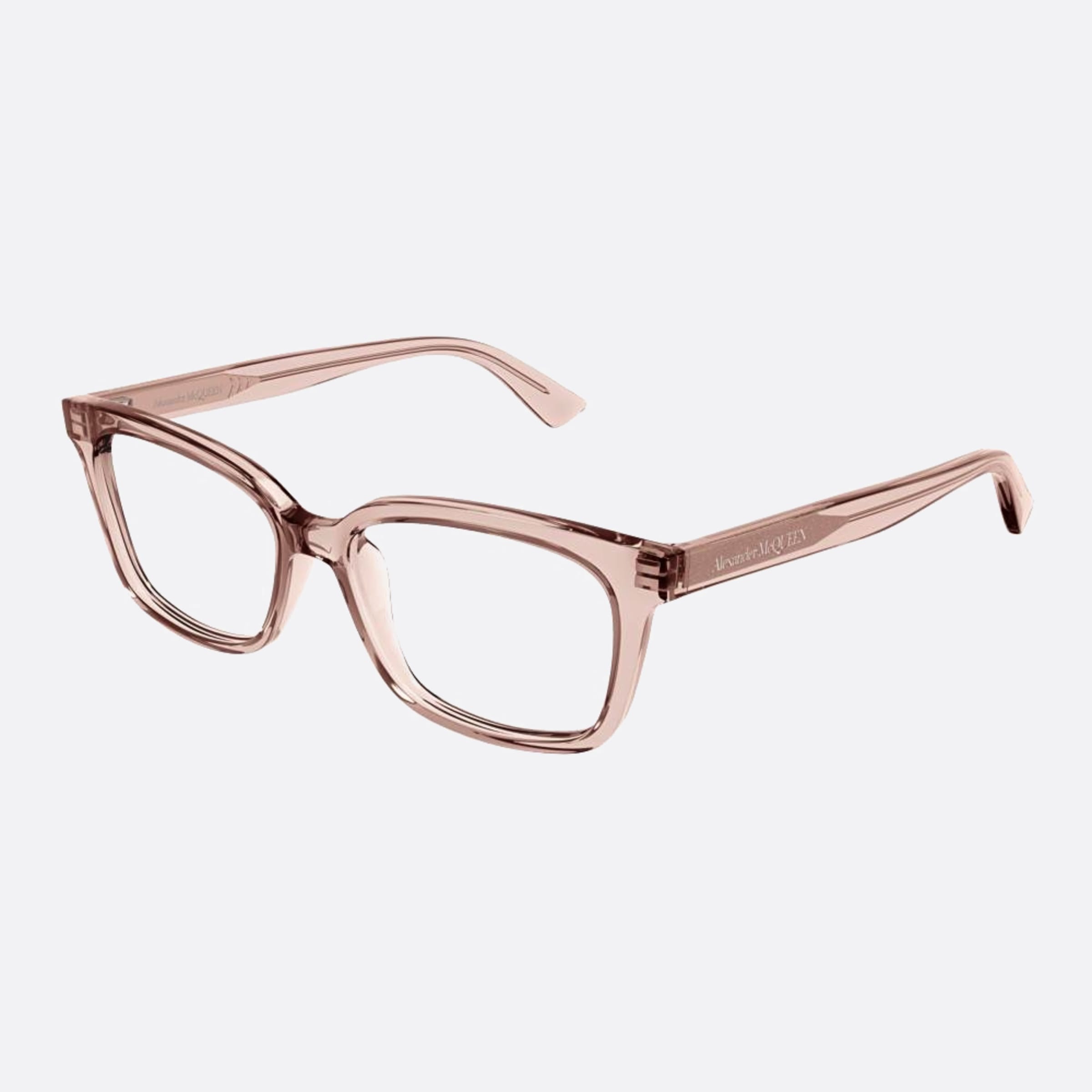Alexander 52mm Mcqueen Pink Squared Woman Eyeglasses - Side View