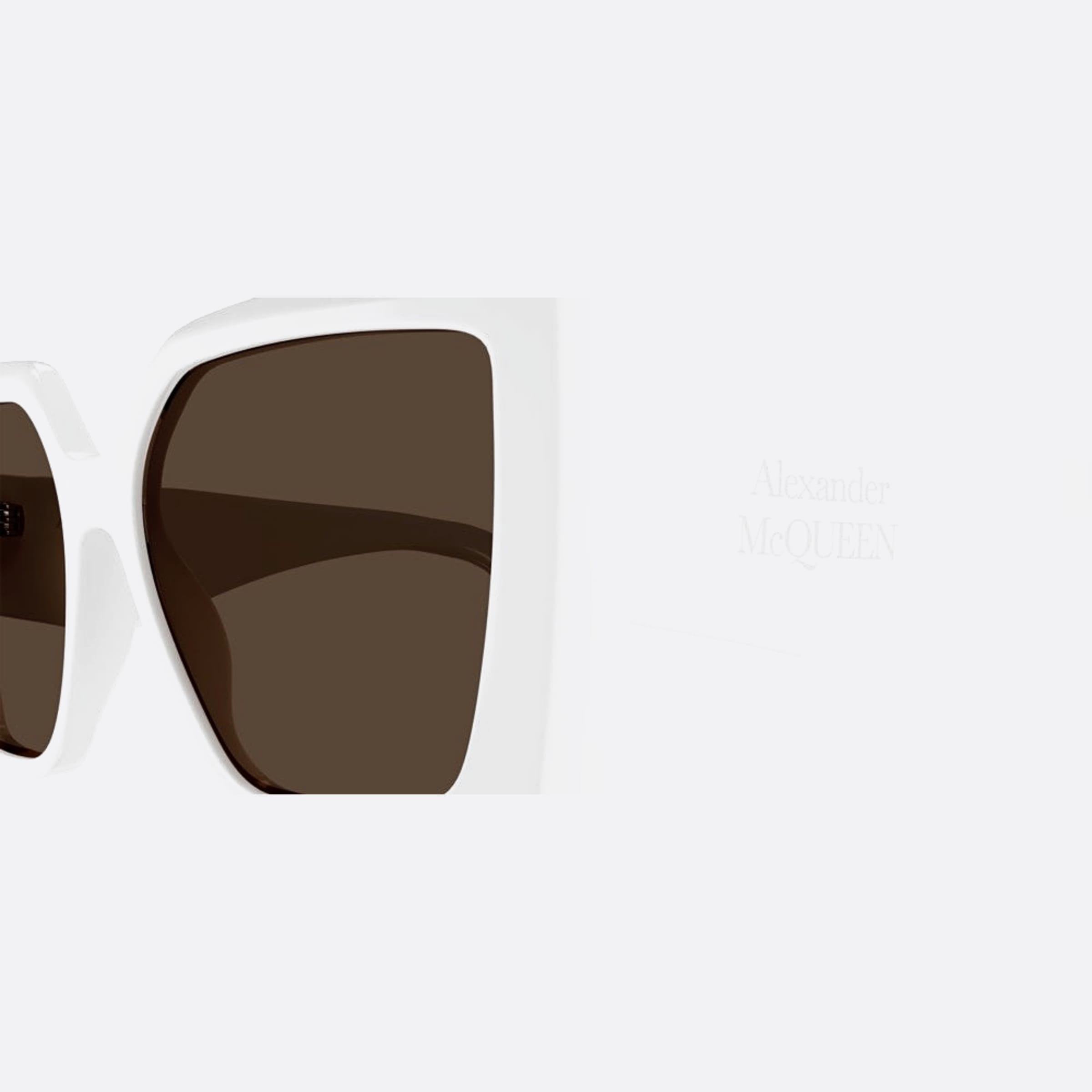 Alexander 56mm Mcqueen White Butterfly Woman Sunglasses - Detail View
