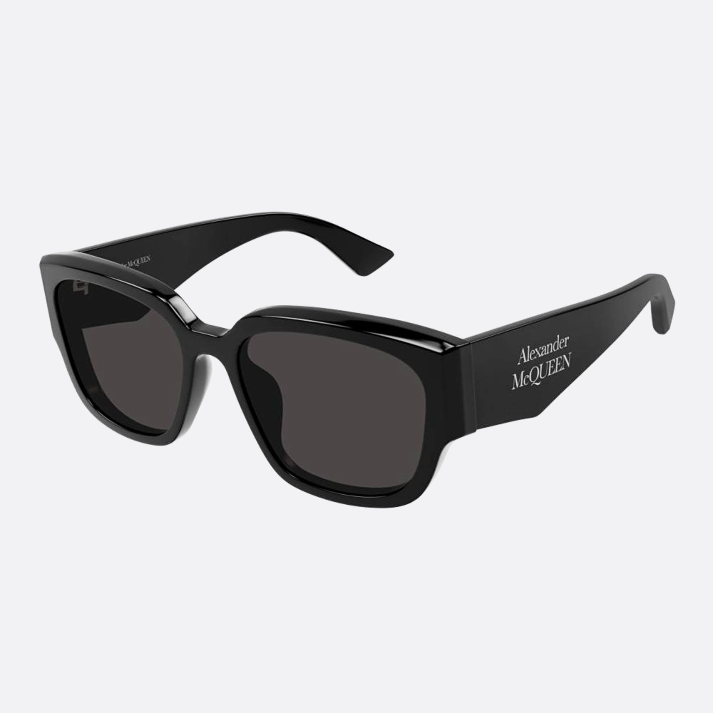 Alexander 55mm Mcqueen Black Squared Woman Sunglasses - Side View