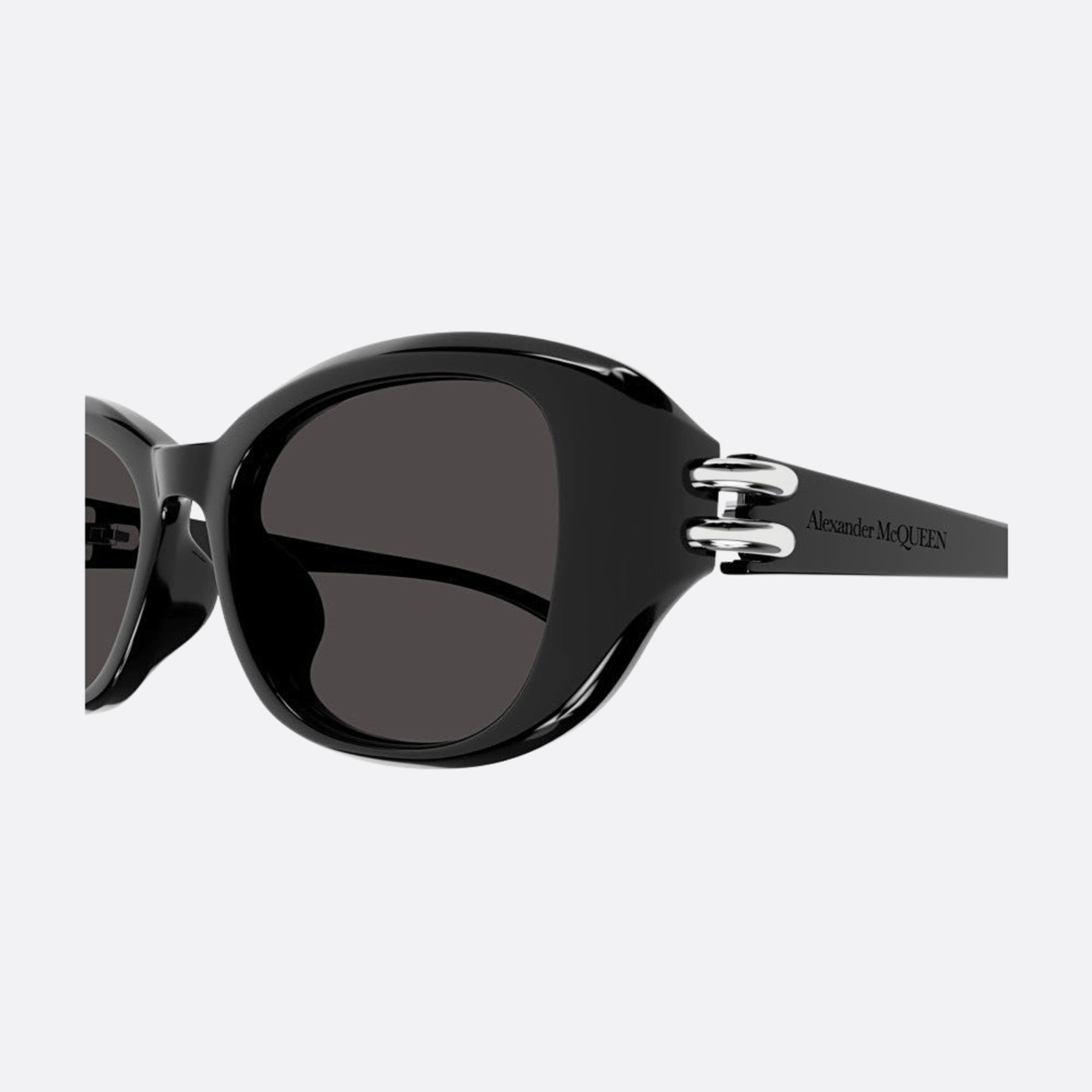Alexander 54mm Mcqueen Black Oval Women Sunglasses - Detail View