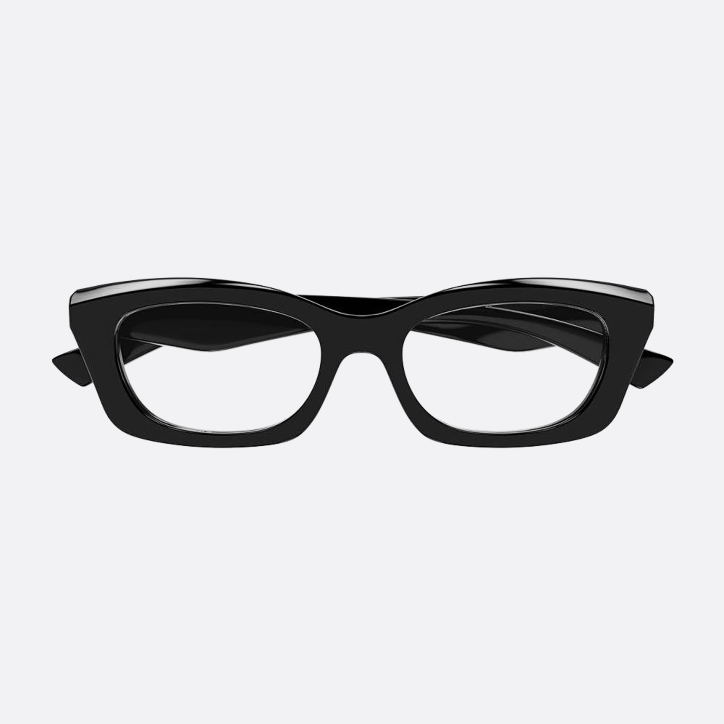 Alexander 52mm Mcqueen Black Rectangle Woman Eyeglasses - Main View