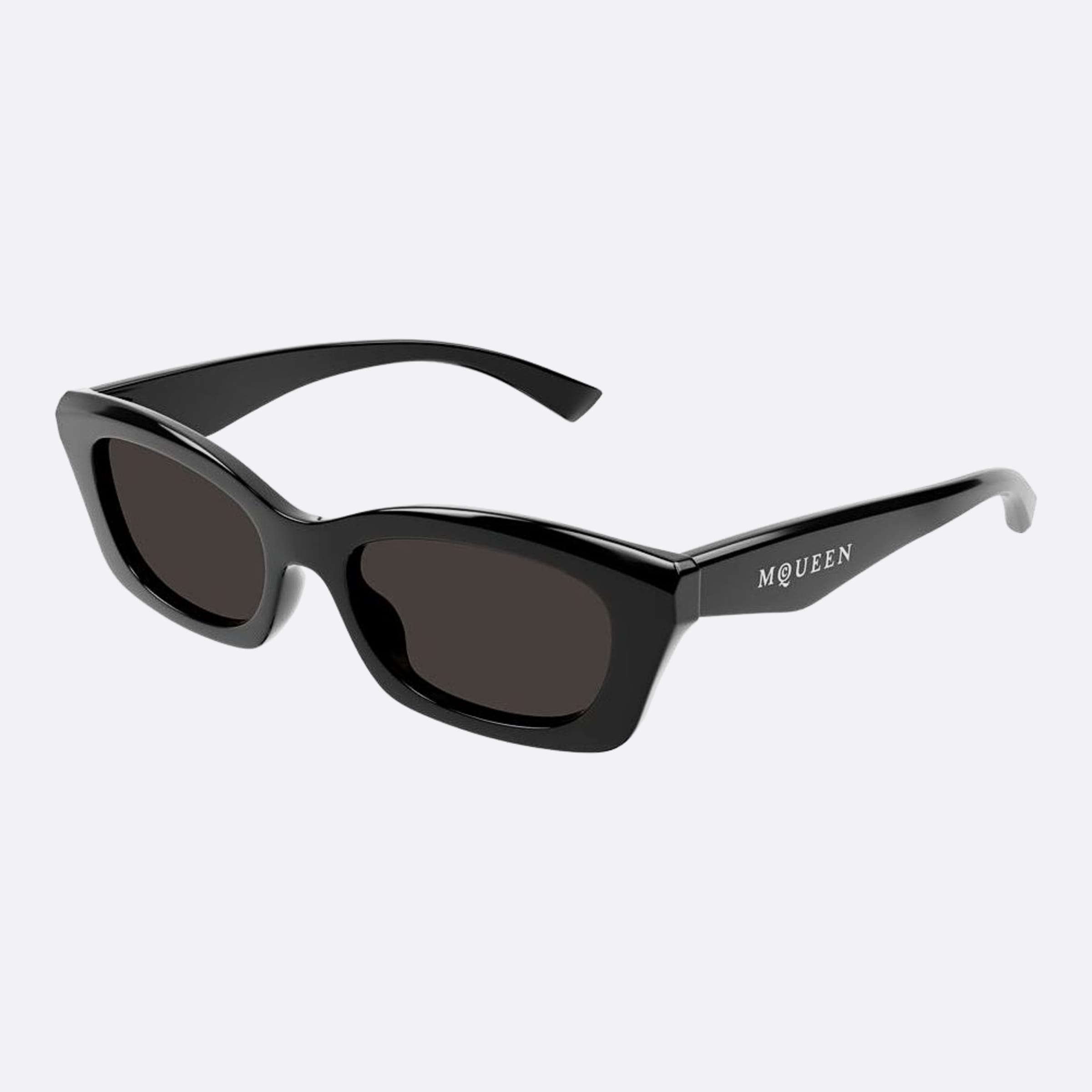 Alexander 52mm Mcqueen Black Squared Woman Sunglasses - Side View