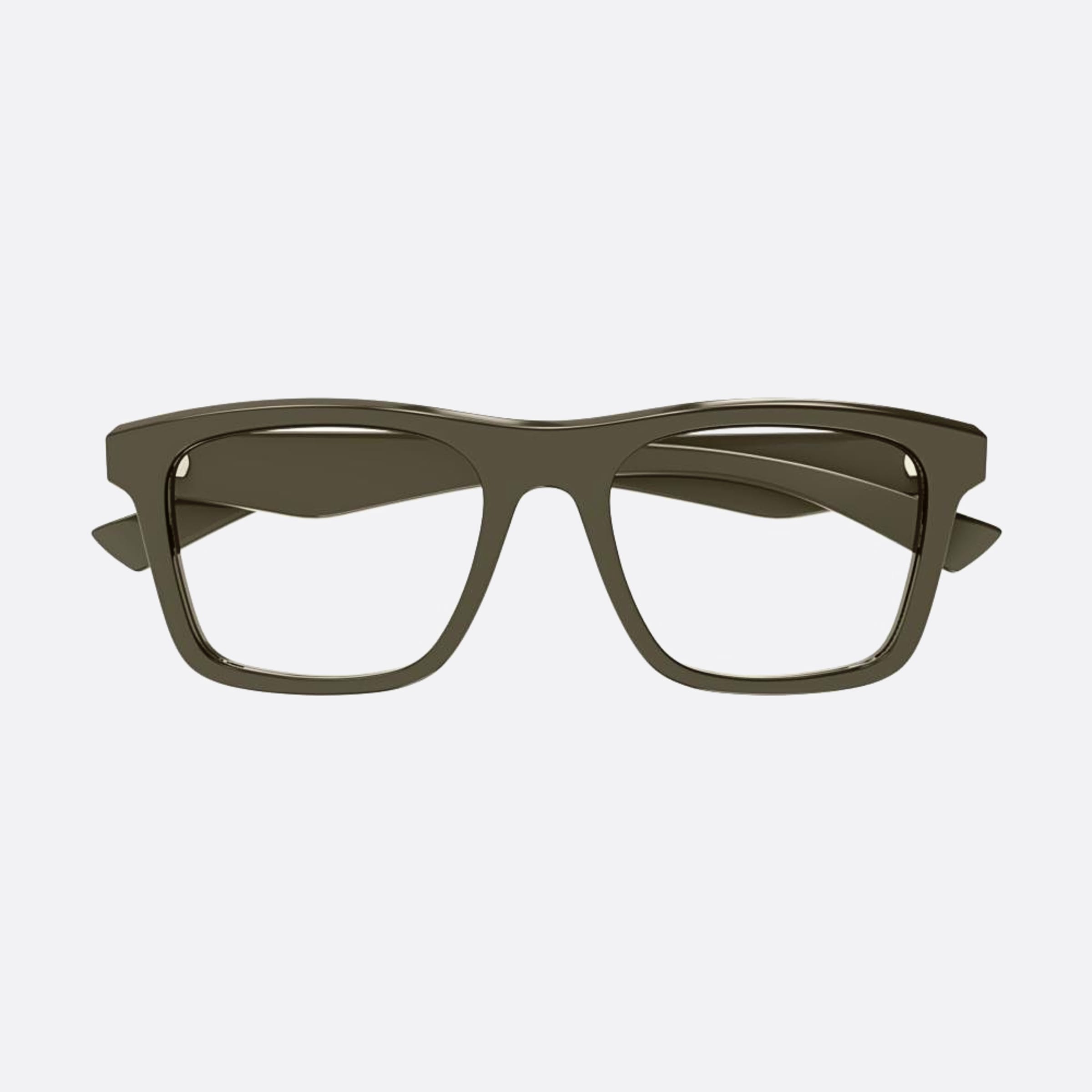 Alexander 56mm Mcqueen Brown Squared Unisex Eyeglasses - Main View