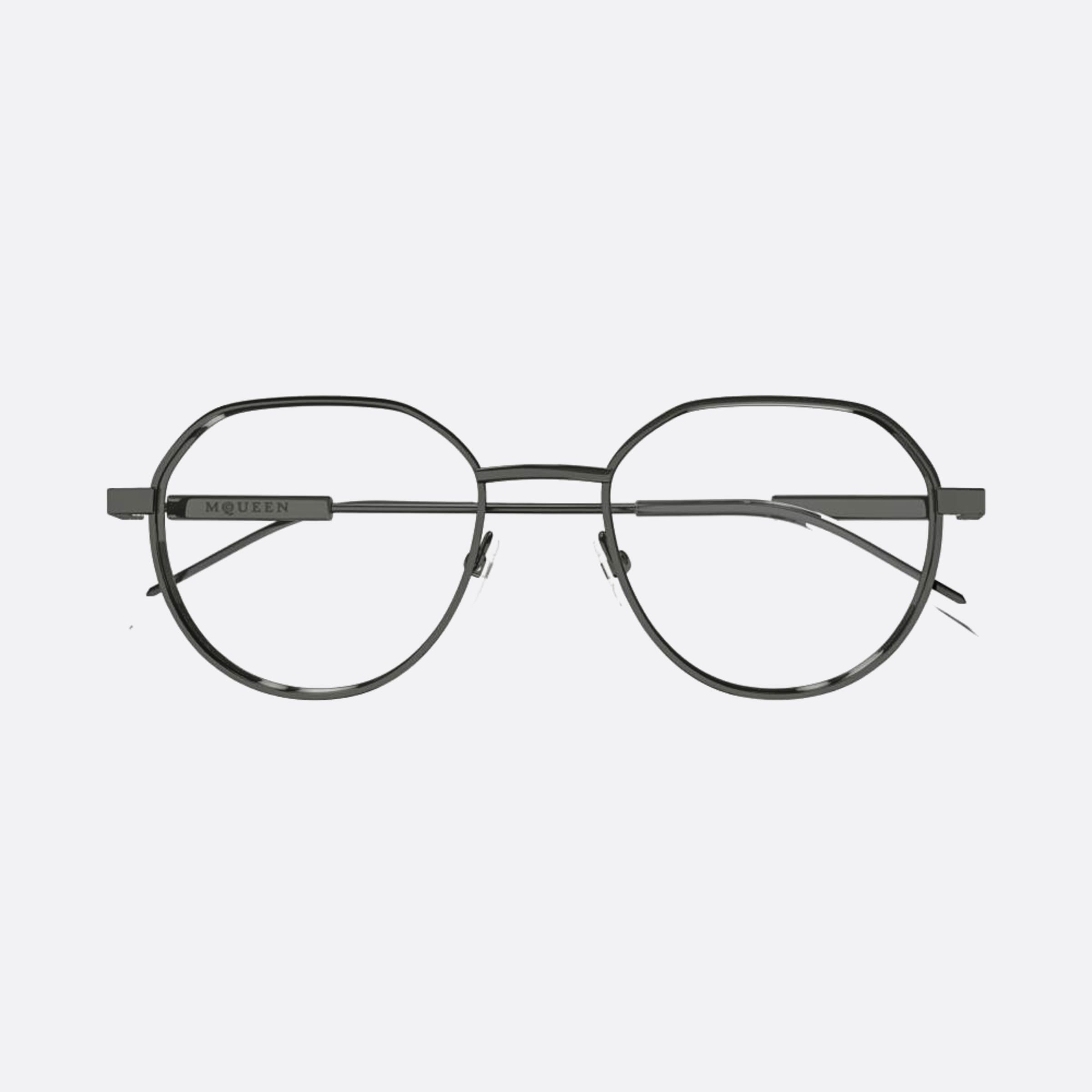 Alexander 50mm Mcqueen Black Round Unisex Eyeglasses - Main View