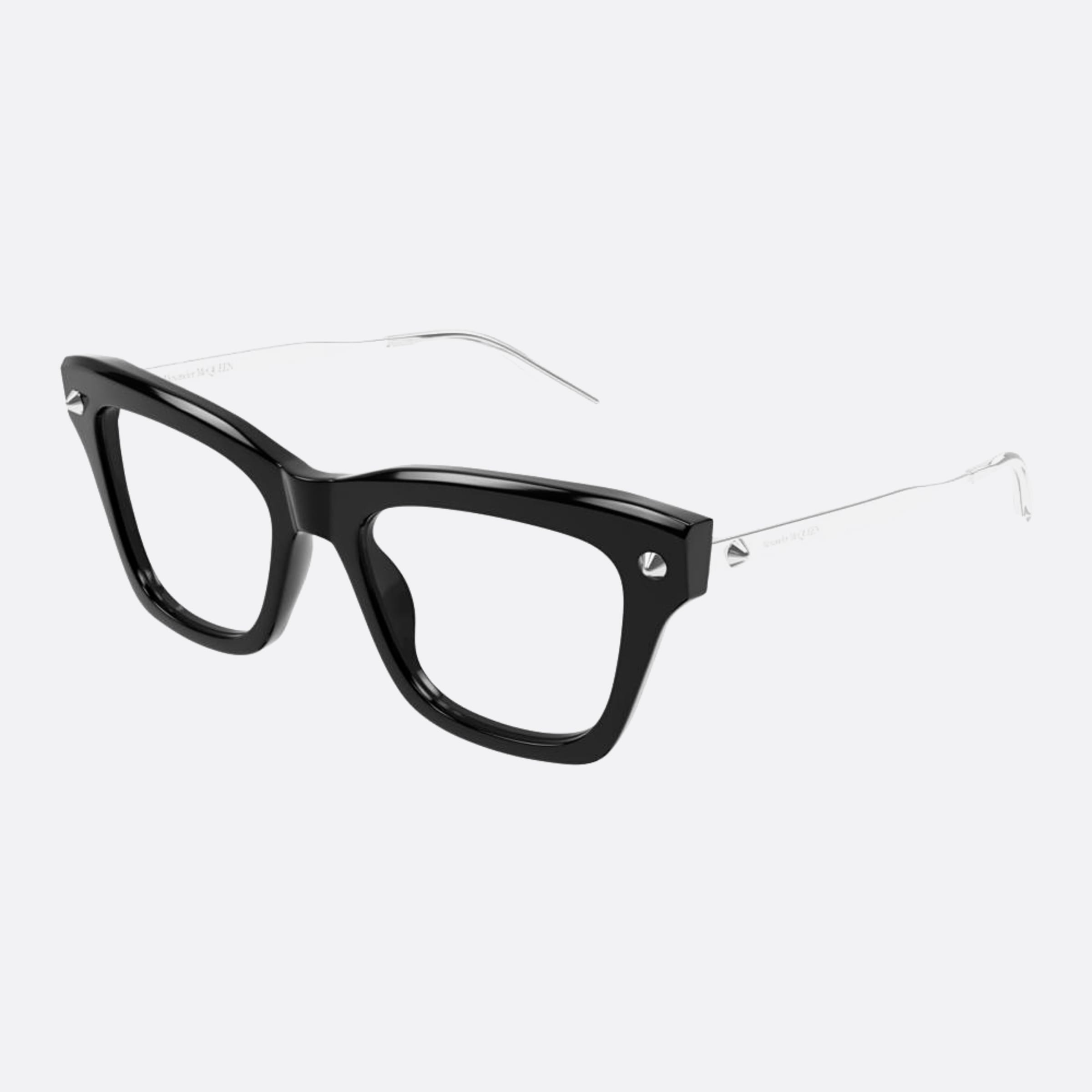 Alexander 50mm Mcqueen Black Squared Women Eyeglasses - Side View