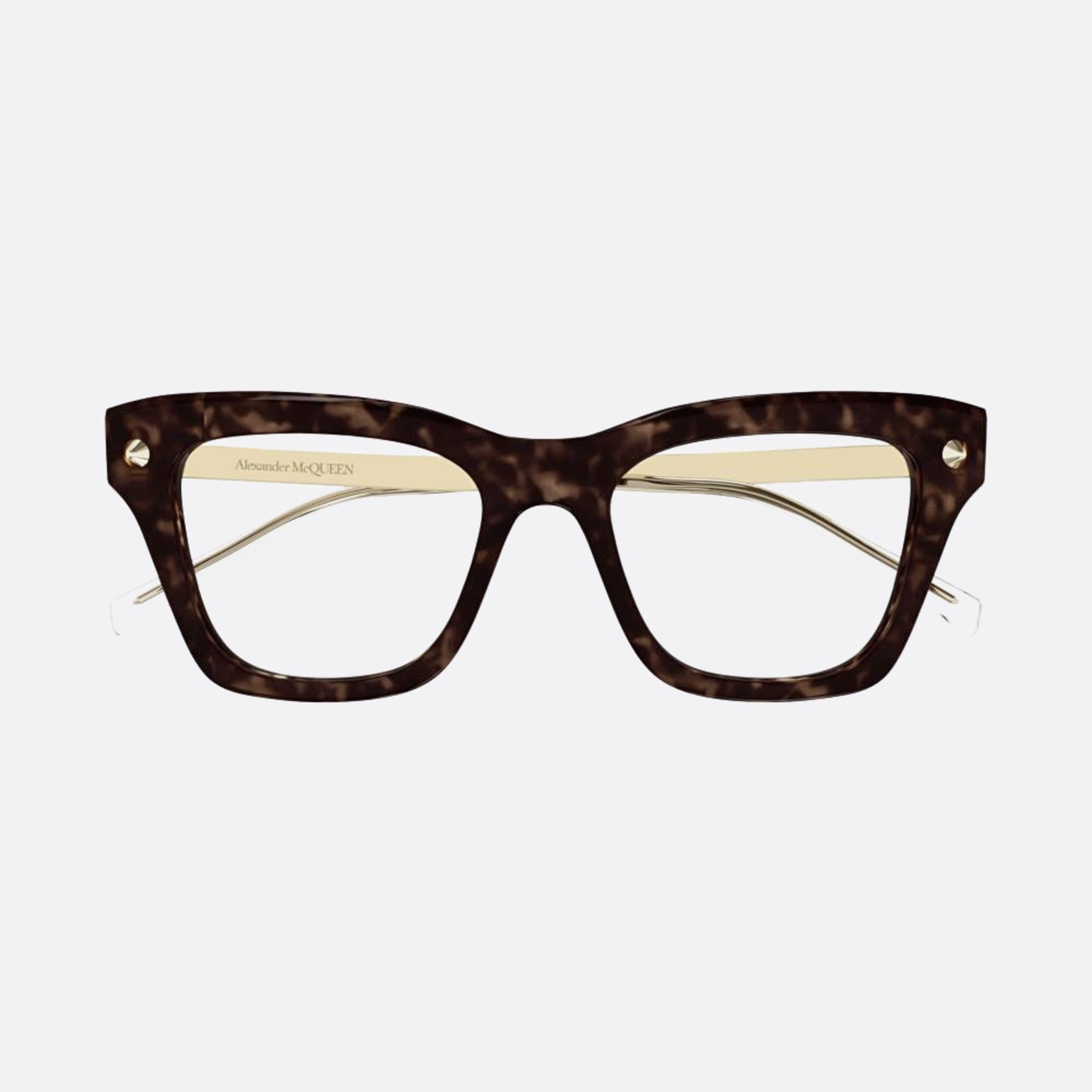 Alexander 52mm Mcqueen Brown Squared Woman Eyeglasses - Main View