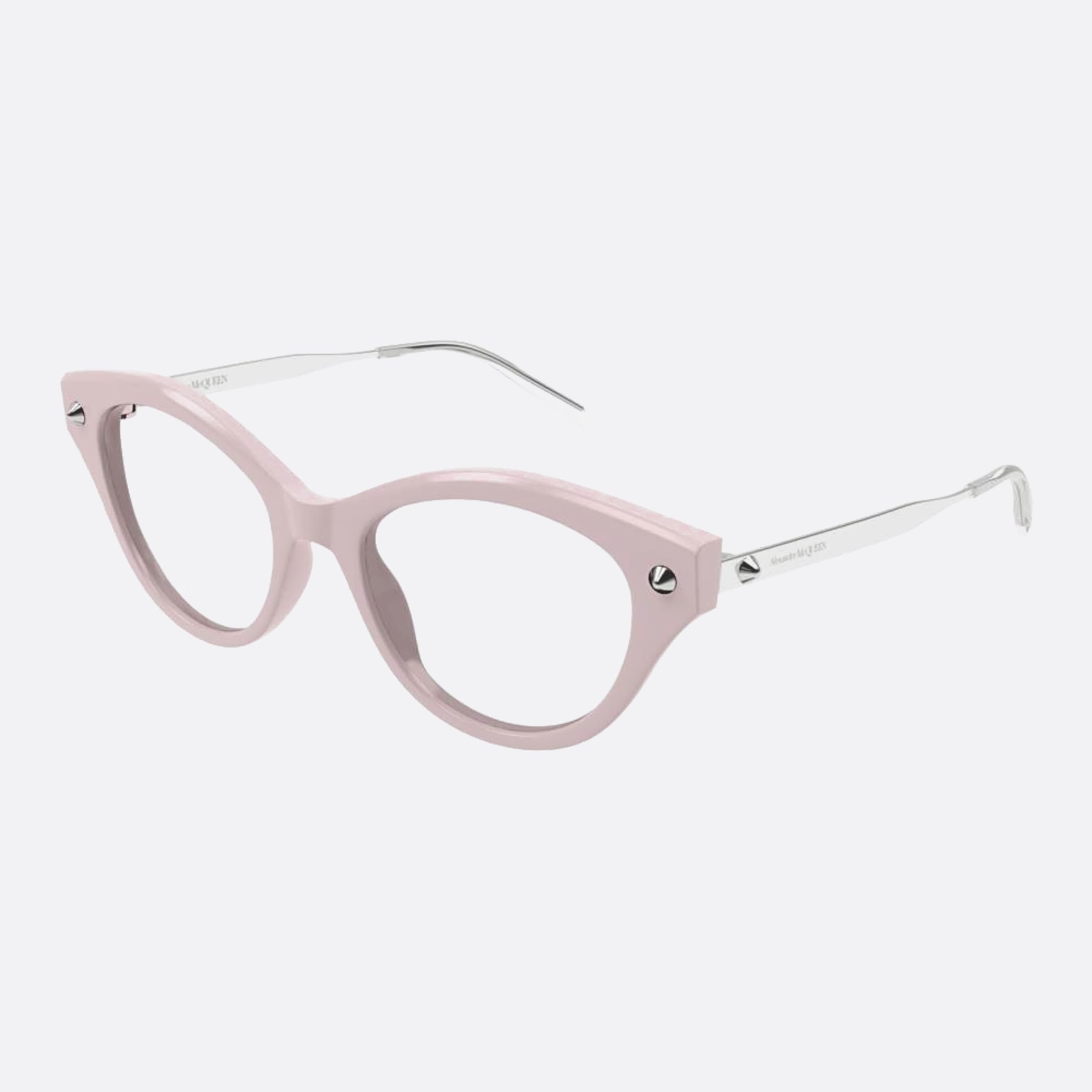 Alexander 52mm Mcqueen Pink Squared Woman Eyeglasses - Side View