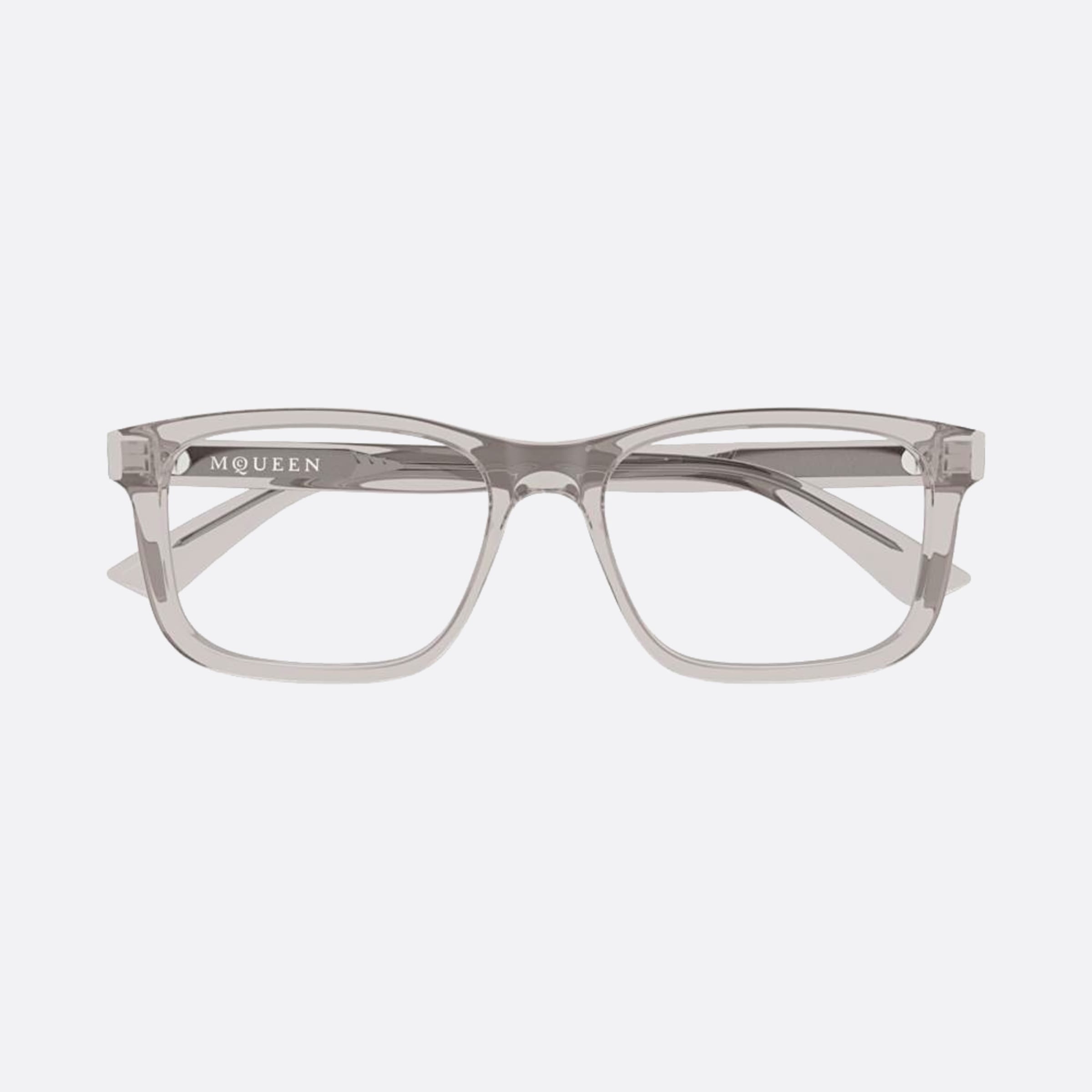 Alexander 54mm Mcqueen Grey Squared Men Eyeglasses - Main View