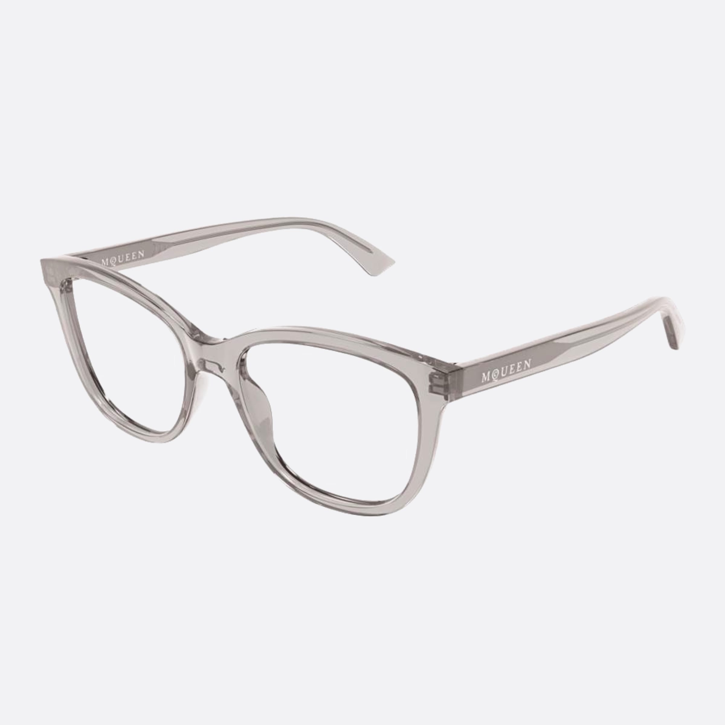 Alexander 54mm Mcqueen Transparent Squared Woman Eyeglasses - Side View
