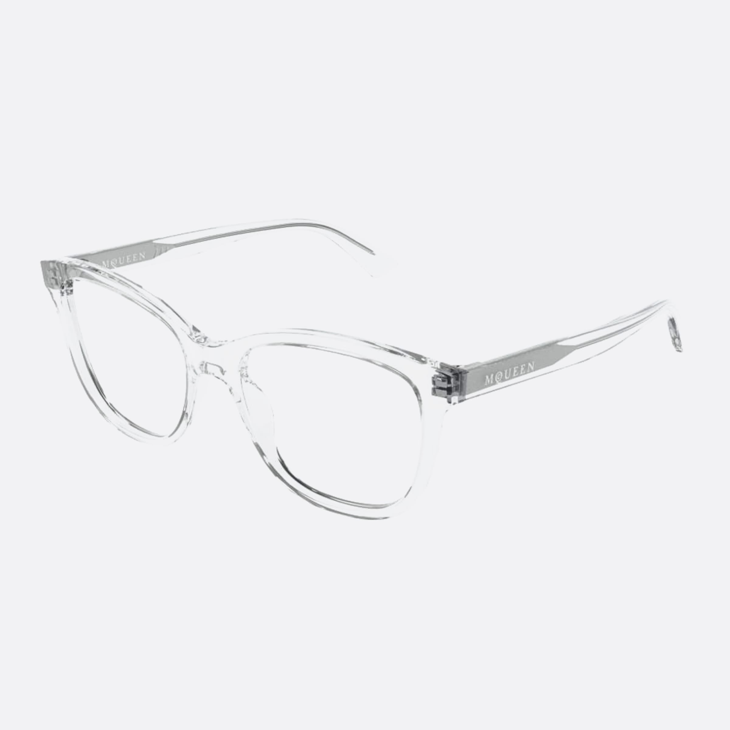 Alexander 54mm Mcqueen Transparent Squared Woman Eyeglasses - Side View