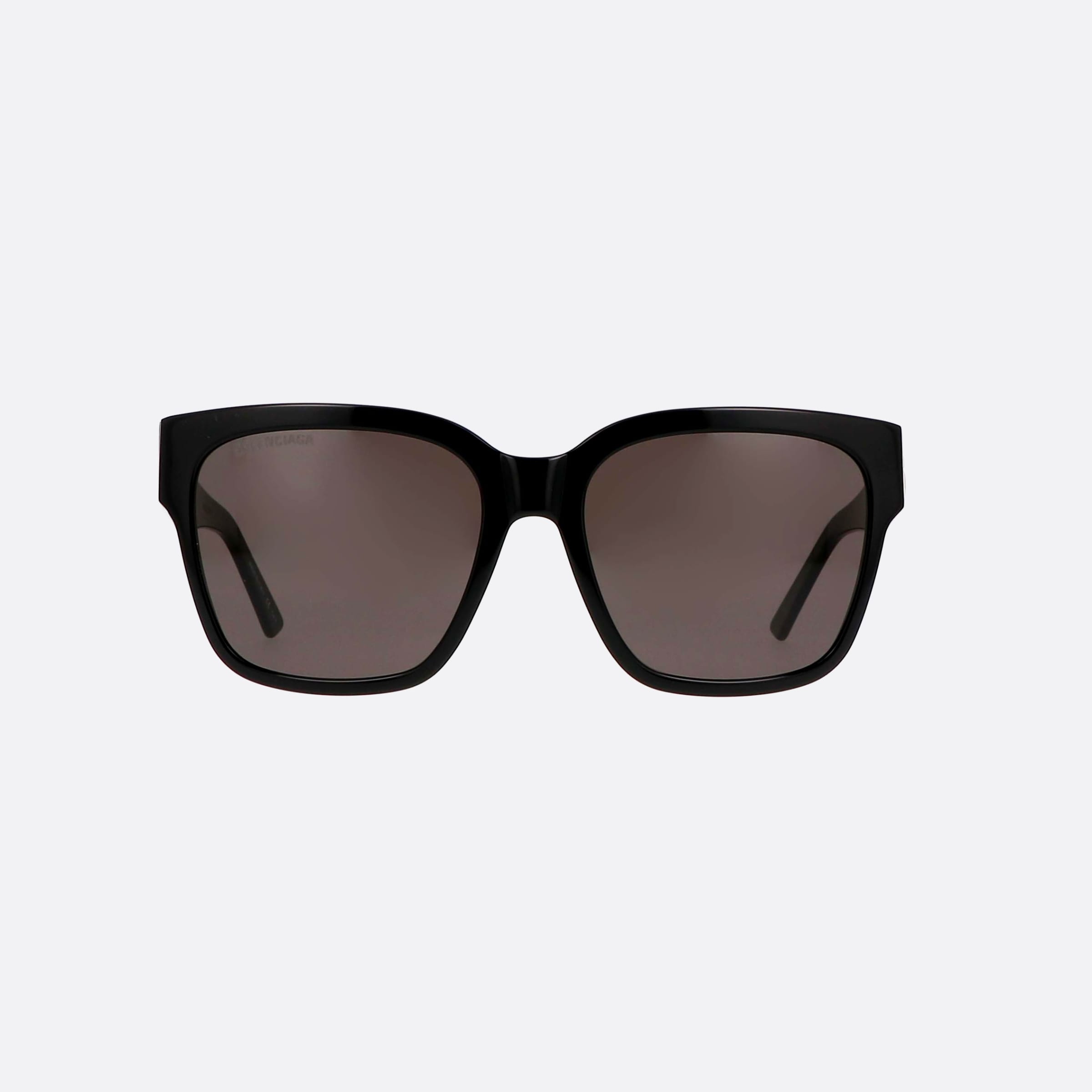 Balenciaga 55mm Black Oval Woman Sunglasses - Side View