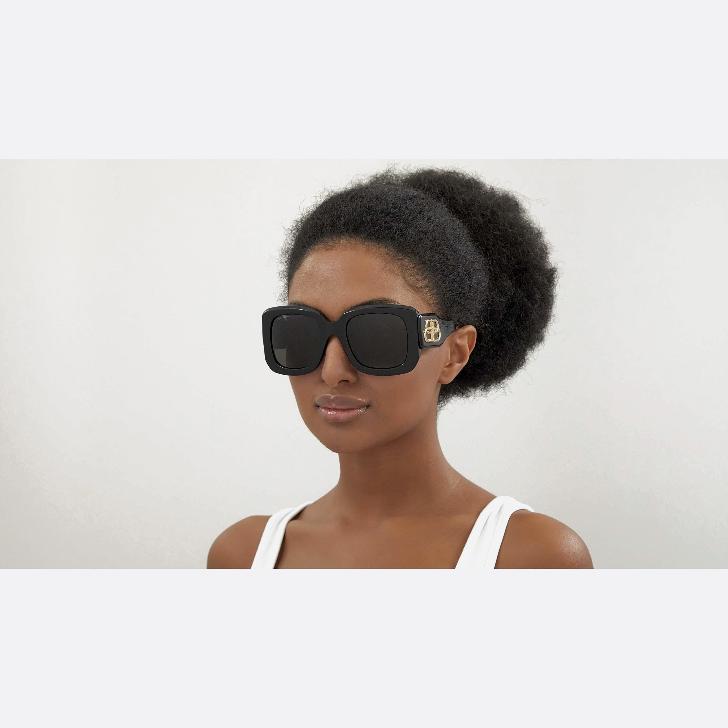 Balenciaga 53mm Black Butterfly Unisex Sunglasses - Additional Angle