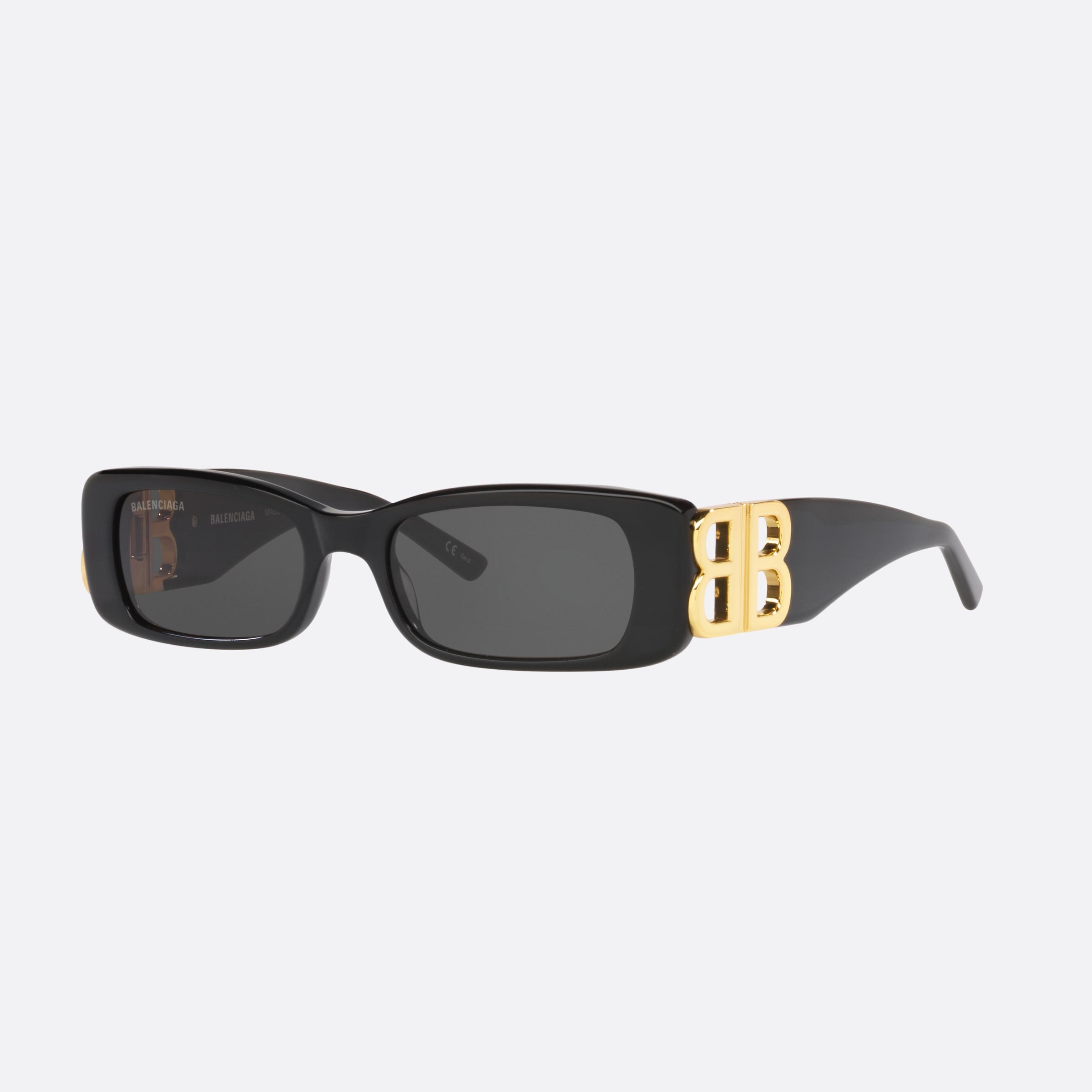 Balenciaga 51mm Black Rectangle Woman Sunglasses - Main View