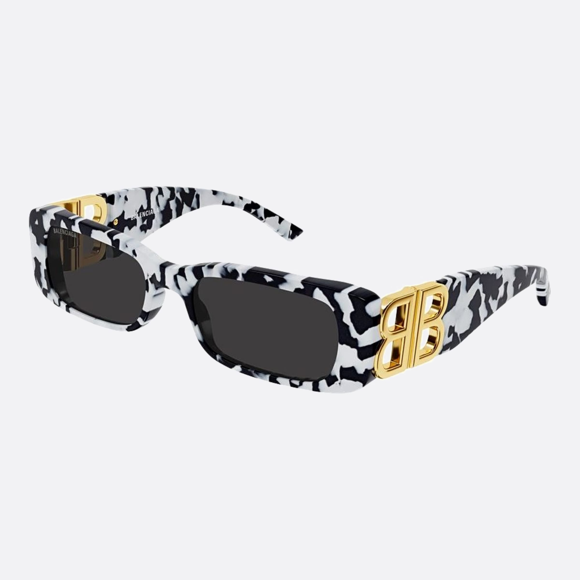 Balenciaga 51mm Grey Geometric Woman Sunglasses - Side View
