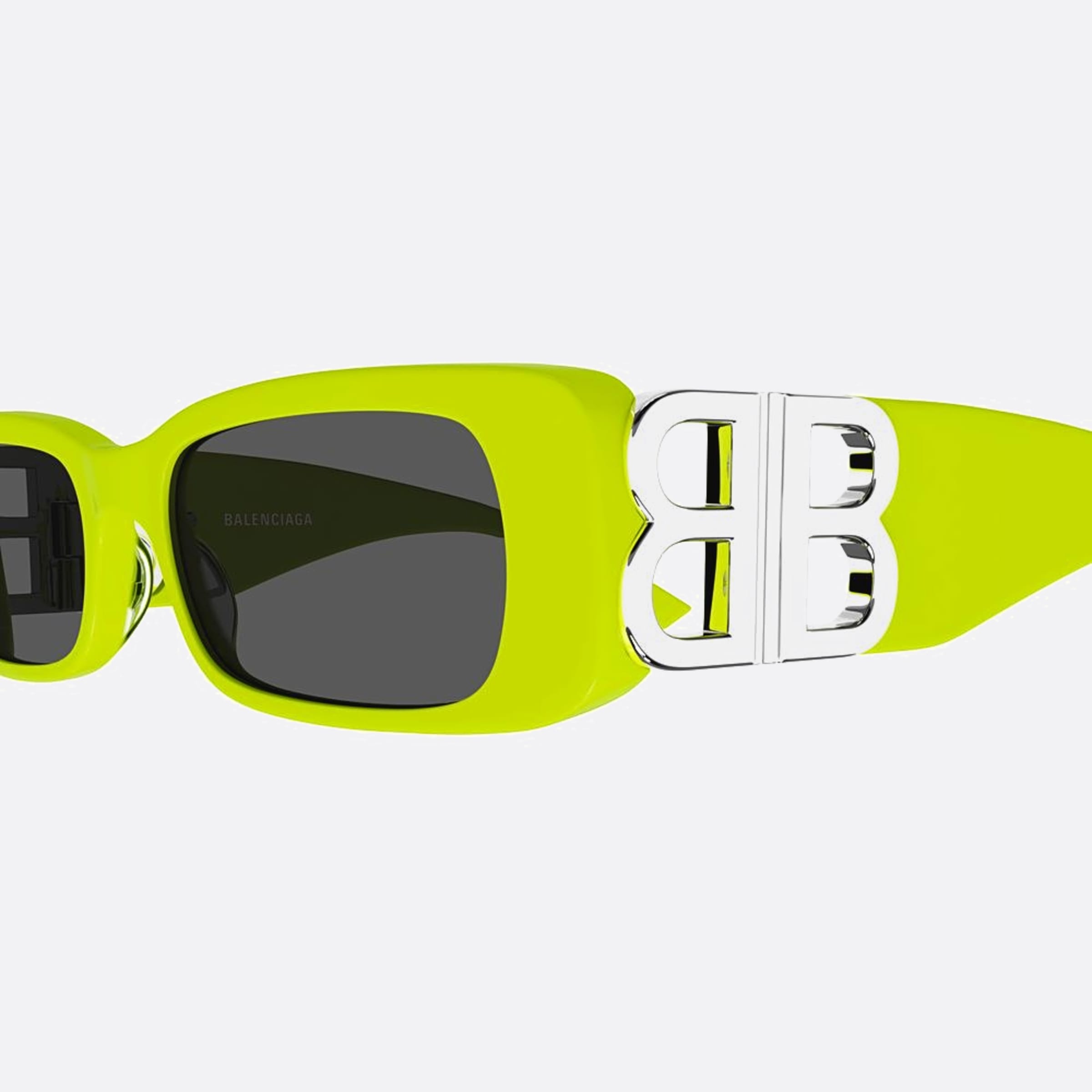 Balenciaga 51mm Yellow Geometric Women Sunglasses - Detail View