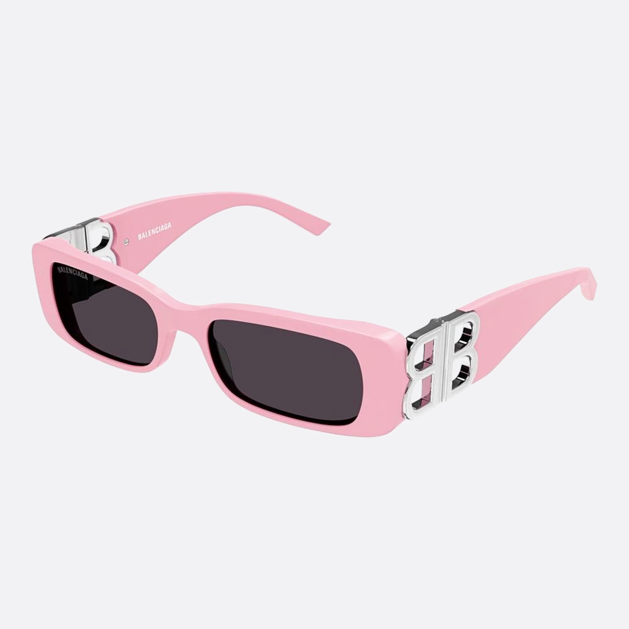 Balenciaga 51mm Pink Geometric Woman Sunglasses - Side View