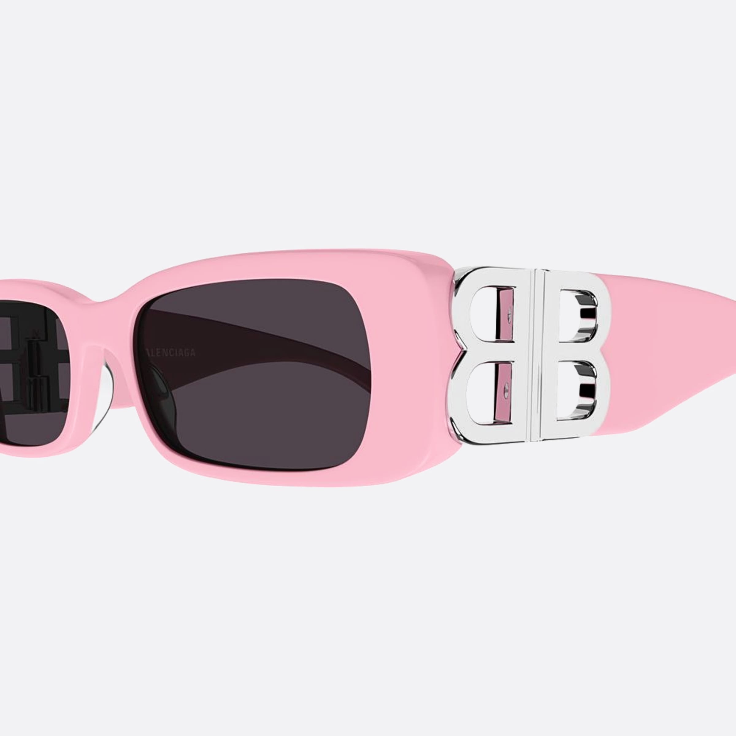 Balenciaga 51mm Pink Geometric Woman Sunglasses - Detail View