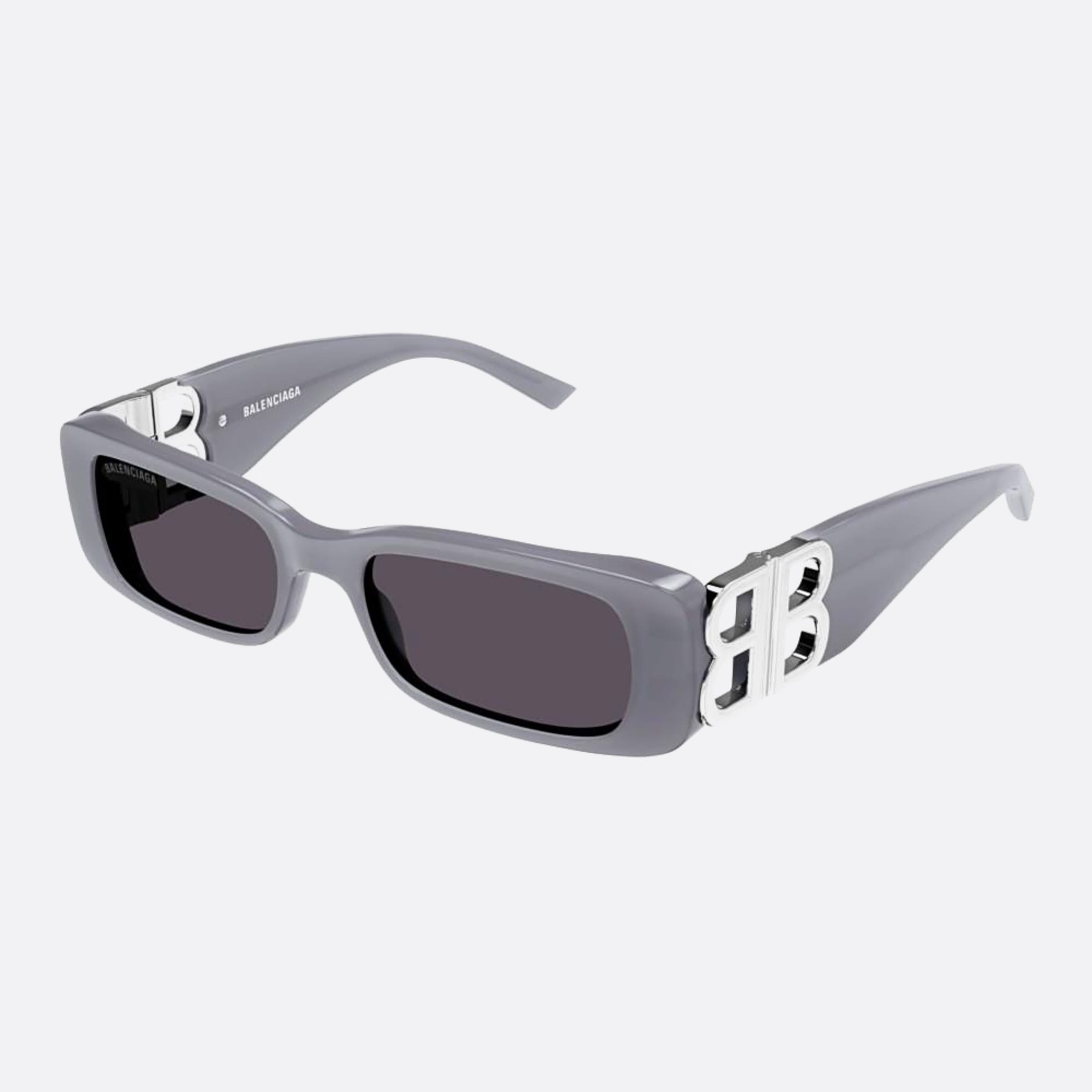 Balenciaga 51mm Grey Geometric Woman Sunglasses - Side View