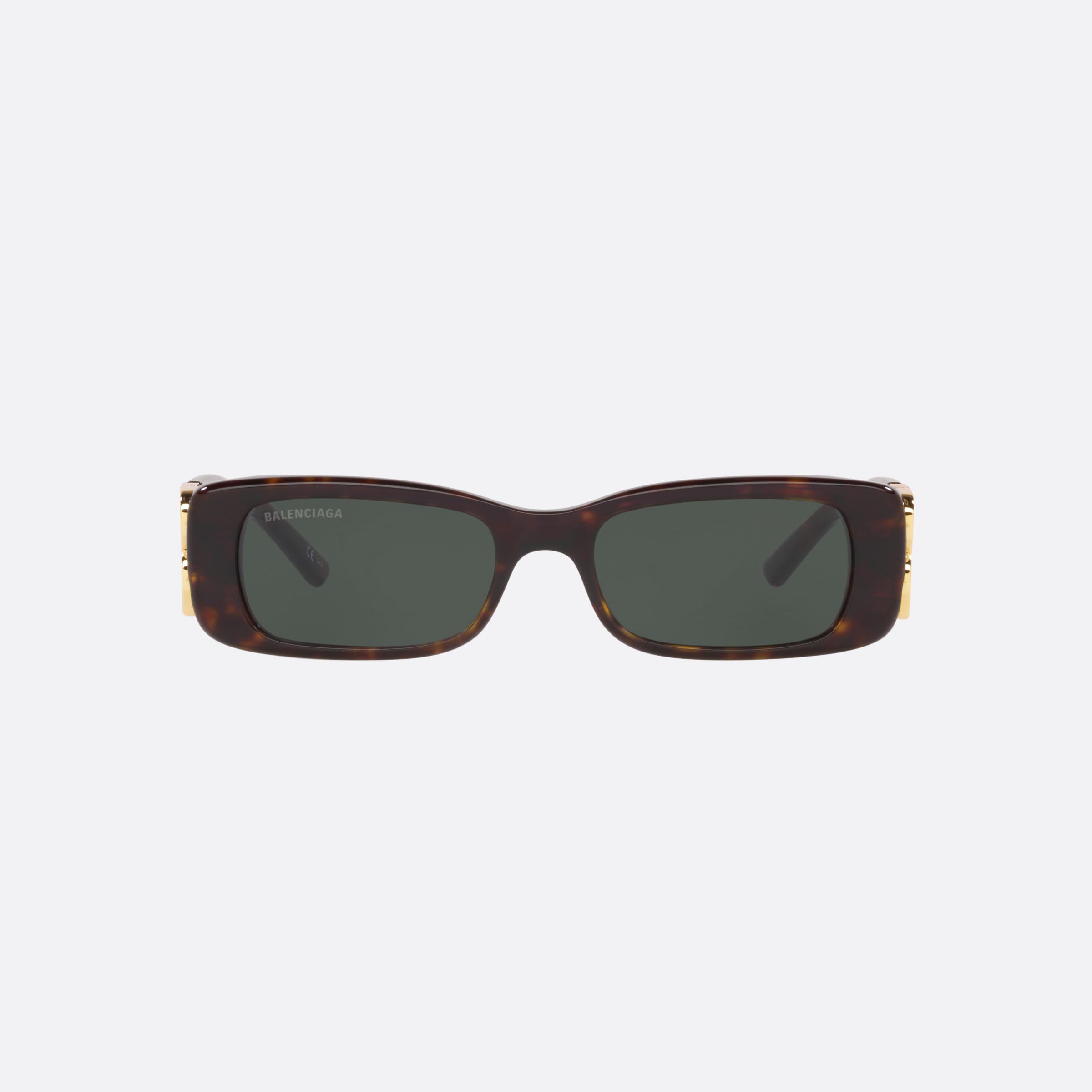 Balenciaga 51mm Brown Rectangle Woman Sunglasses - Side View