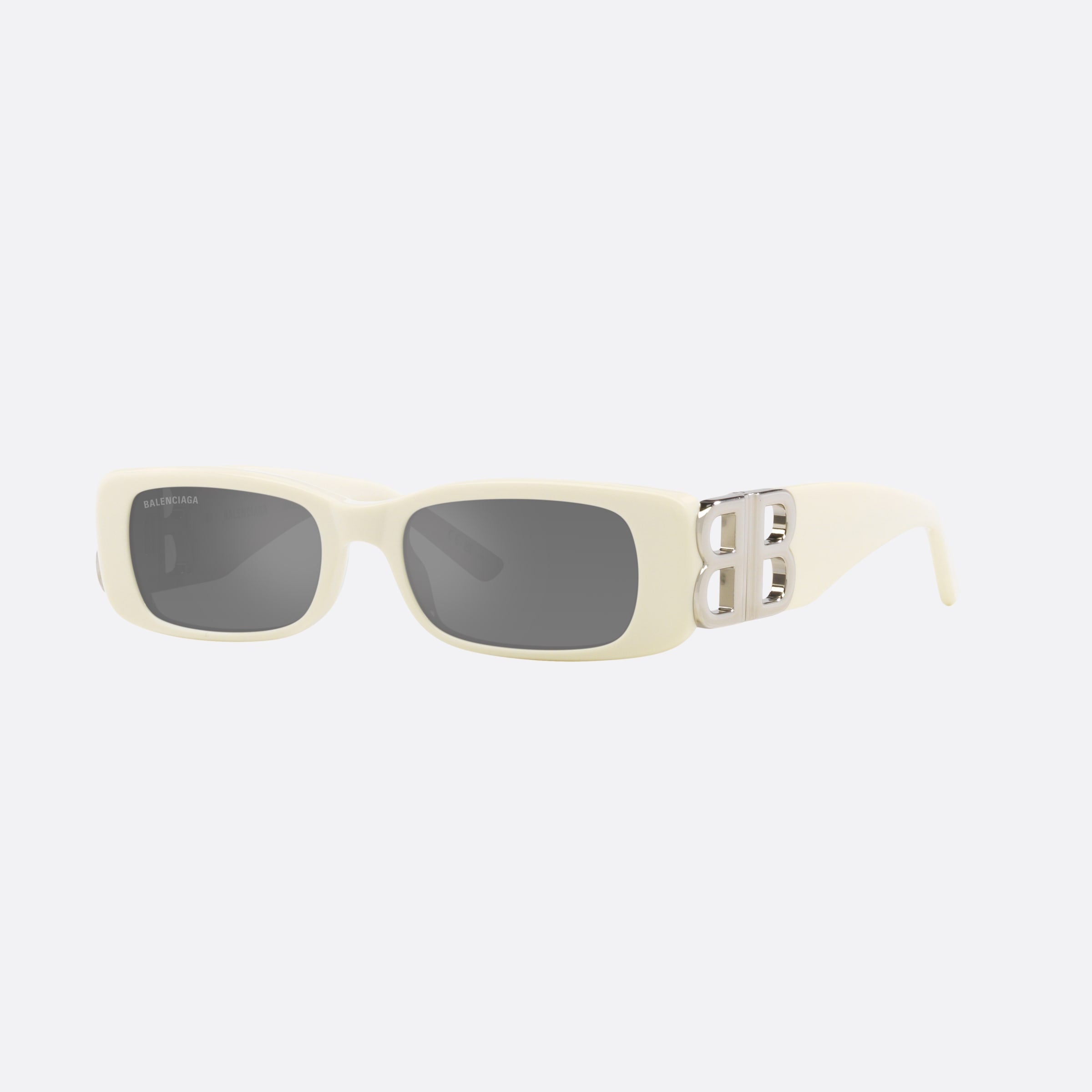 Balenciaga 51mm White Rectangle Woman Sunglasses - Main View