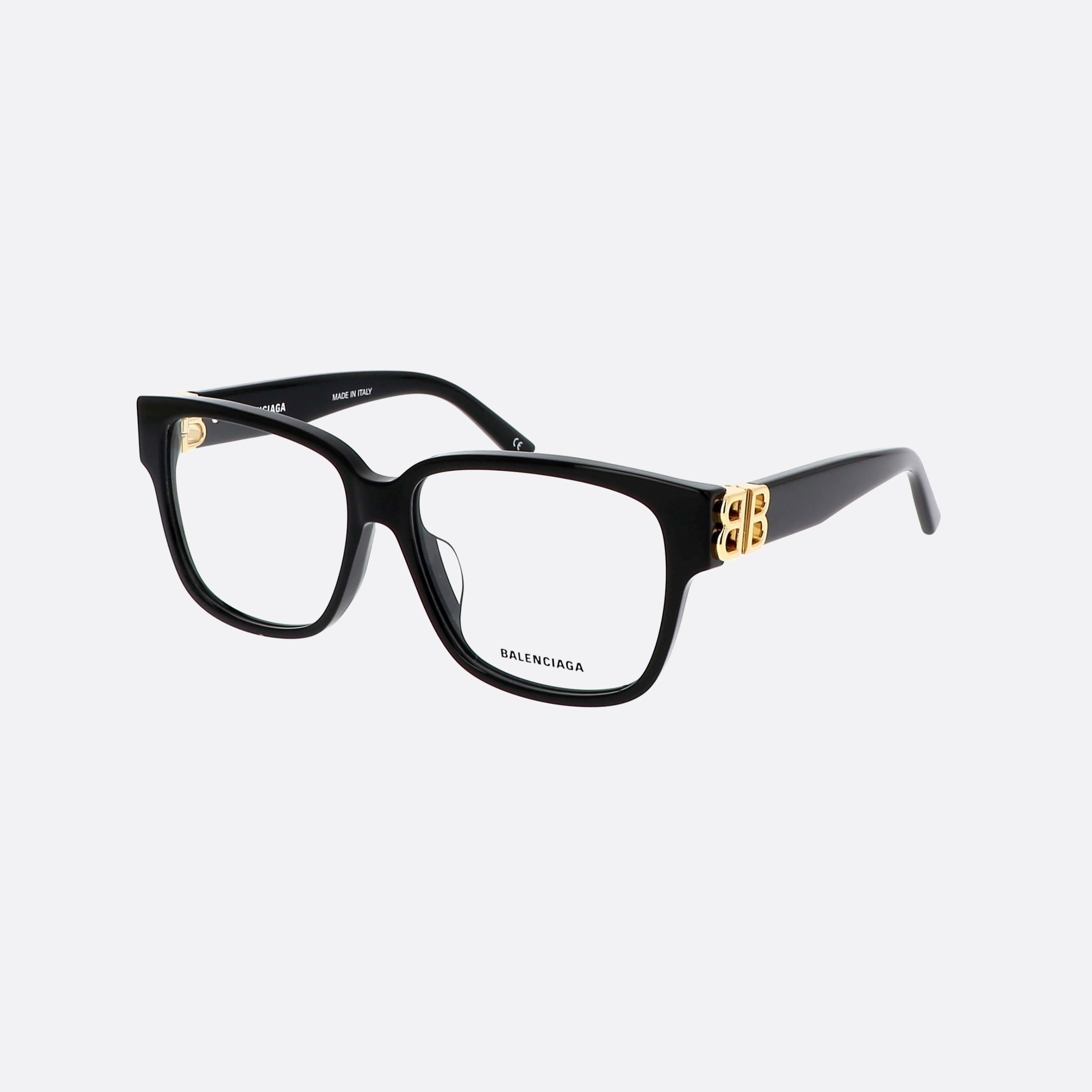 Balenciaga 56mm Black Rectangle Woman Eyeglasses - Main View
