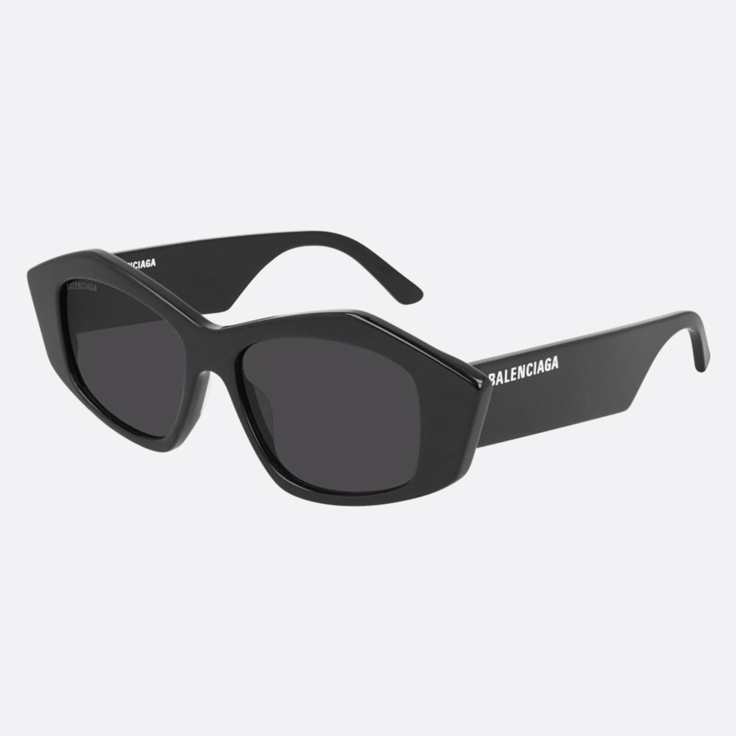 Balenciaga 52mm Black Geometric Woman Sunglasses - Side View