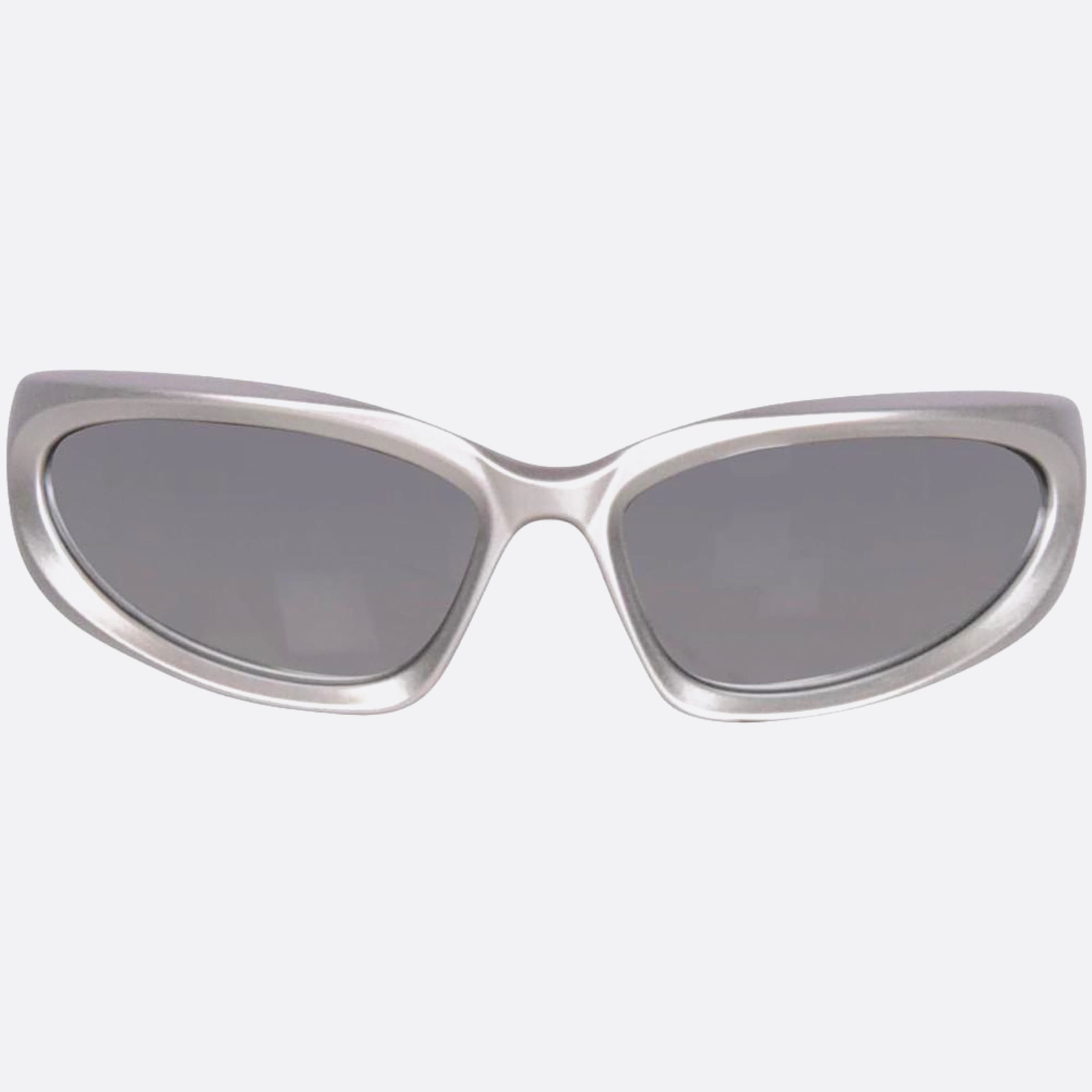 Balenciaga 65mm Silver Geometric Man Sunglasses - Main View