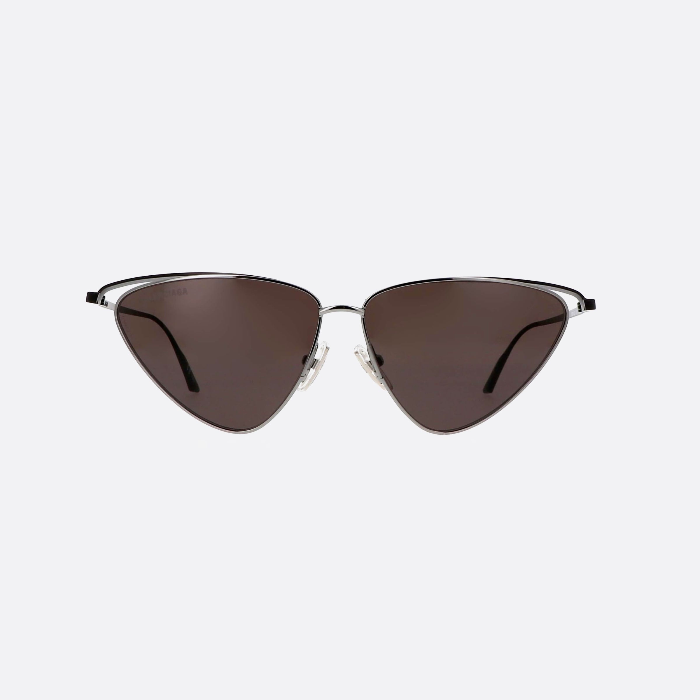 Balenciaga 60mm Black Oval Unisex Sunglasses - Side View