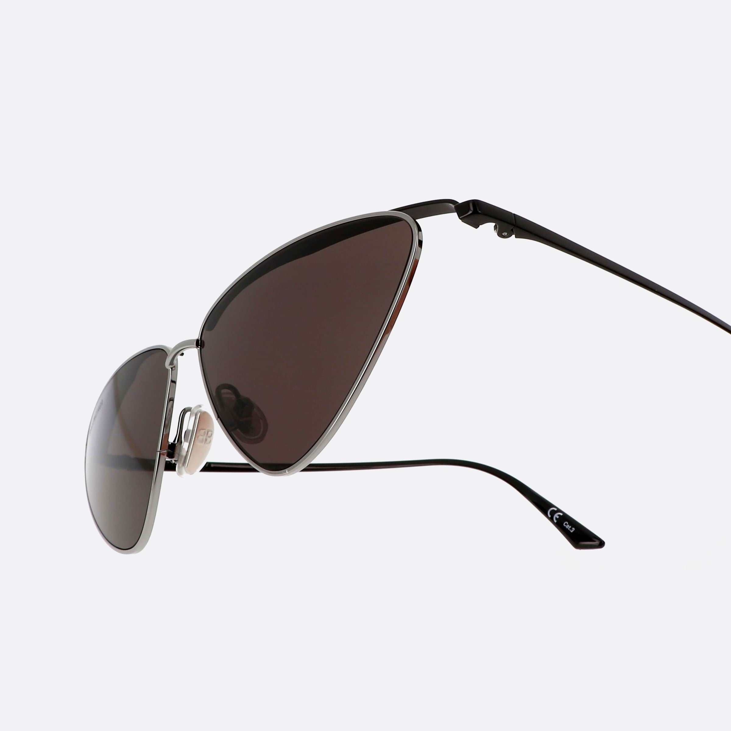 Balenciaga 60mm Black Oval Unisex Sunglasses - Lifestyle Shot