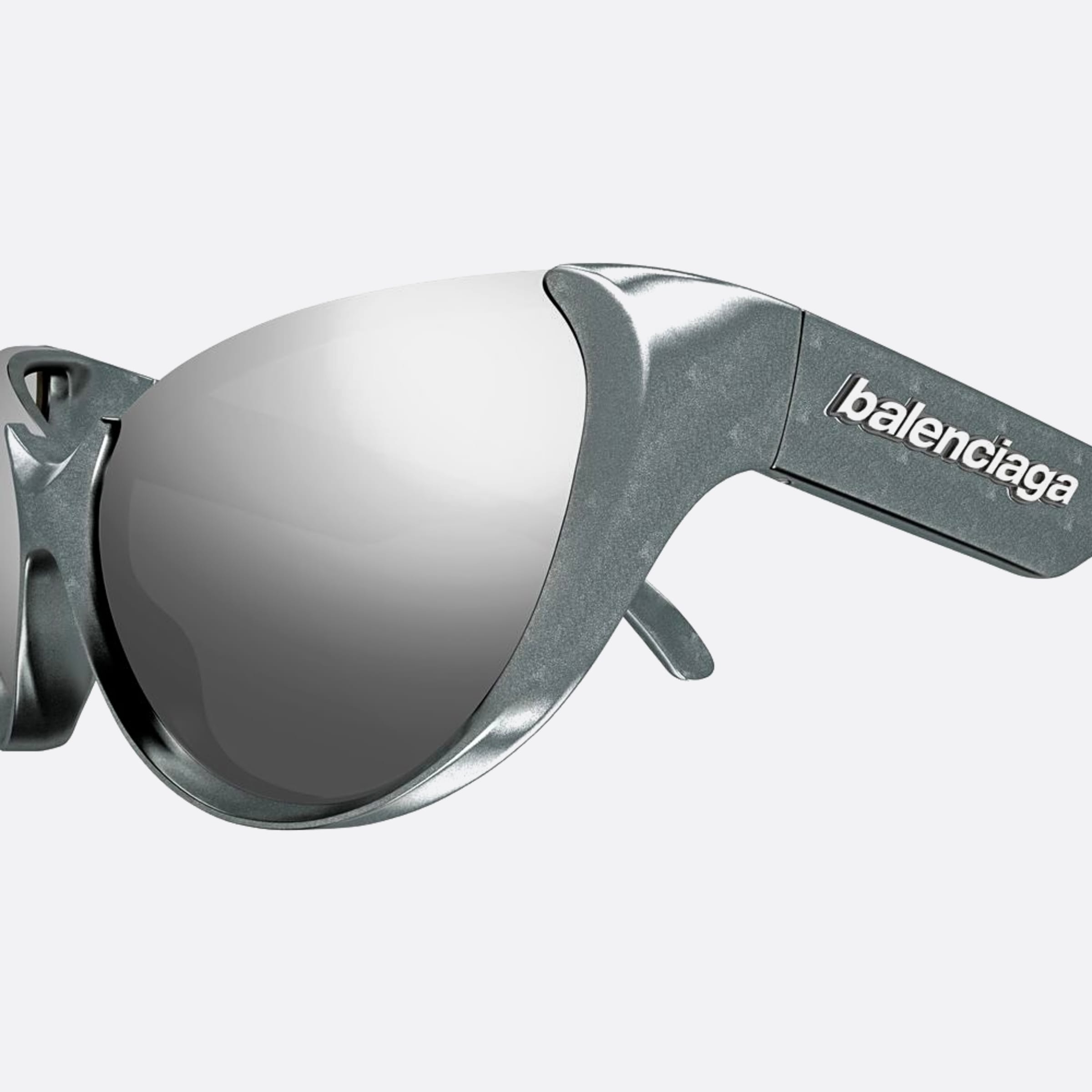 Balenciaga 65mm Silver Butterfly Woman Sunglasses - Detail View