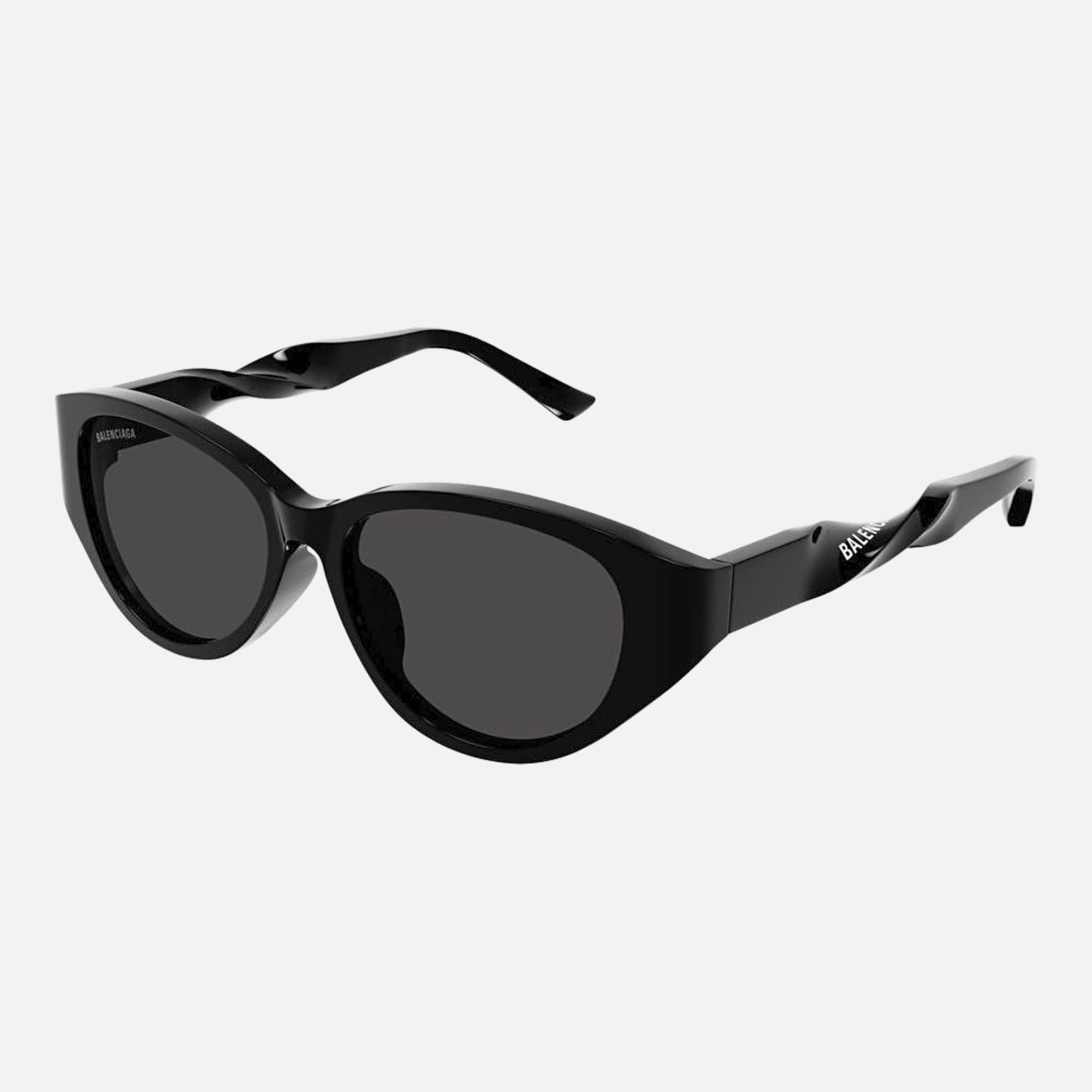 Balenciaga 55mm Bb0209sa Black Cat Eye Woman Sunglasses - Side View