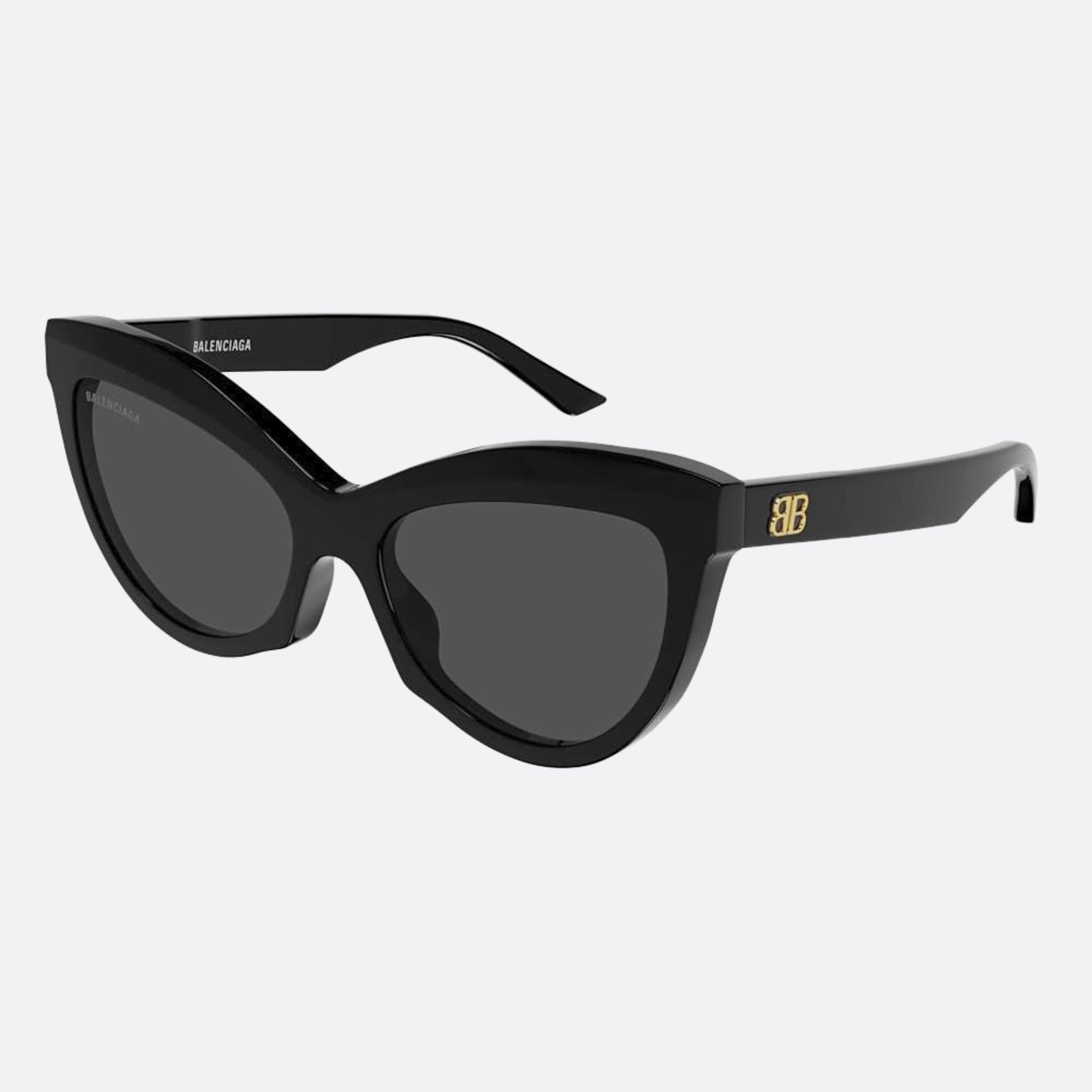 Balenciaga 57mm Black Cat Eye Women Sunglasses - Side View