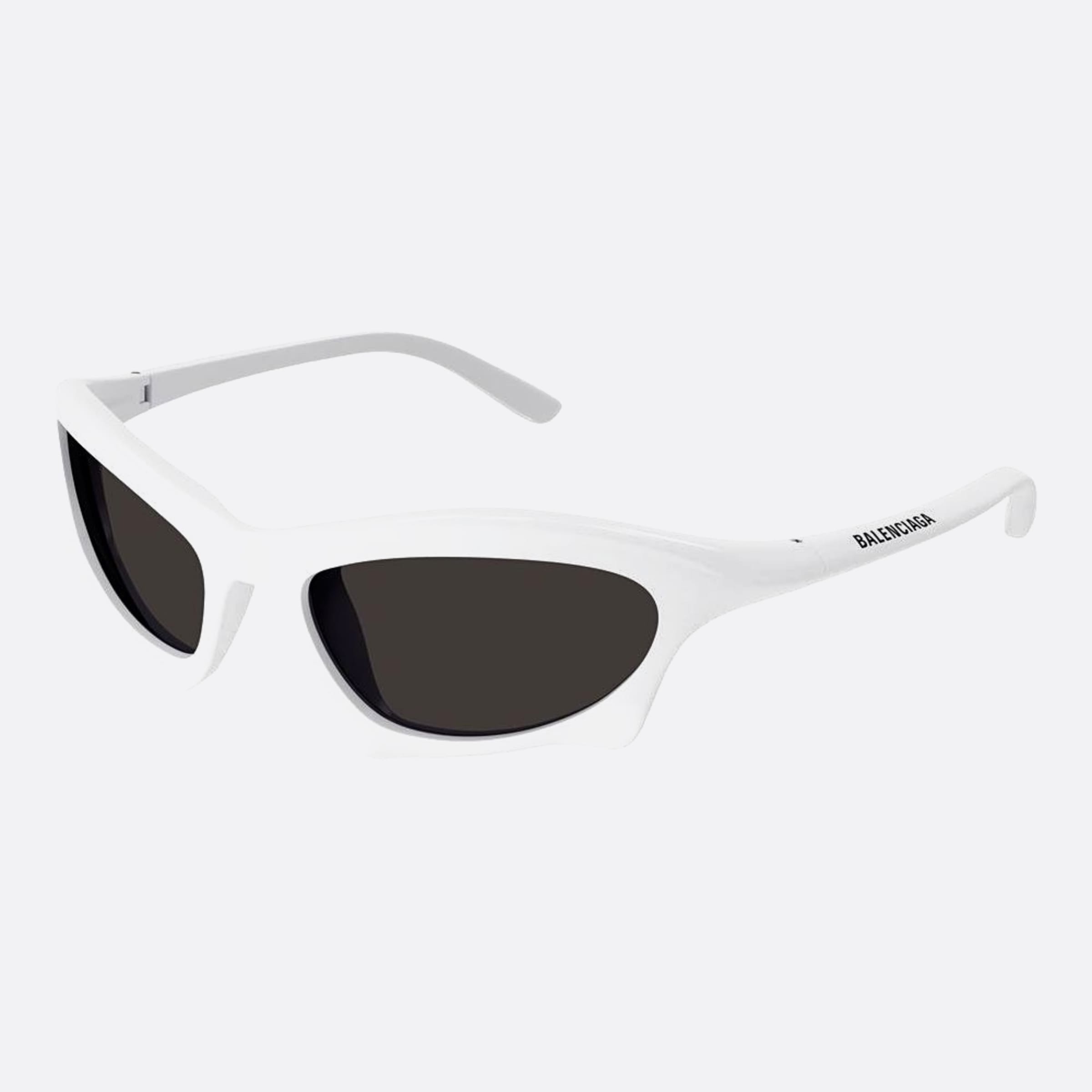 Balenciaga 59mm White Sports Man Sunglasses - Side View