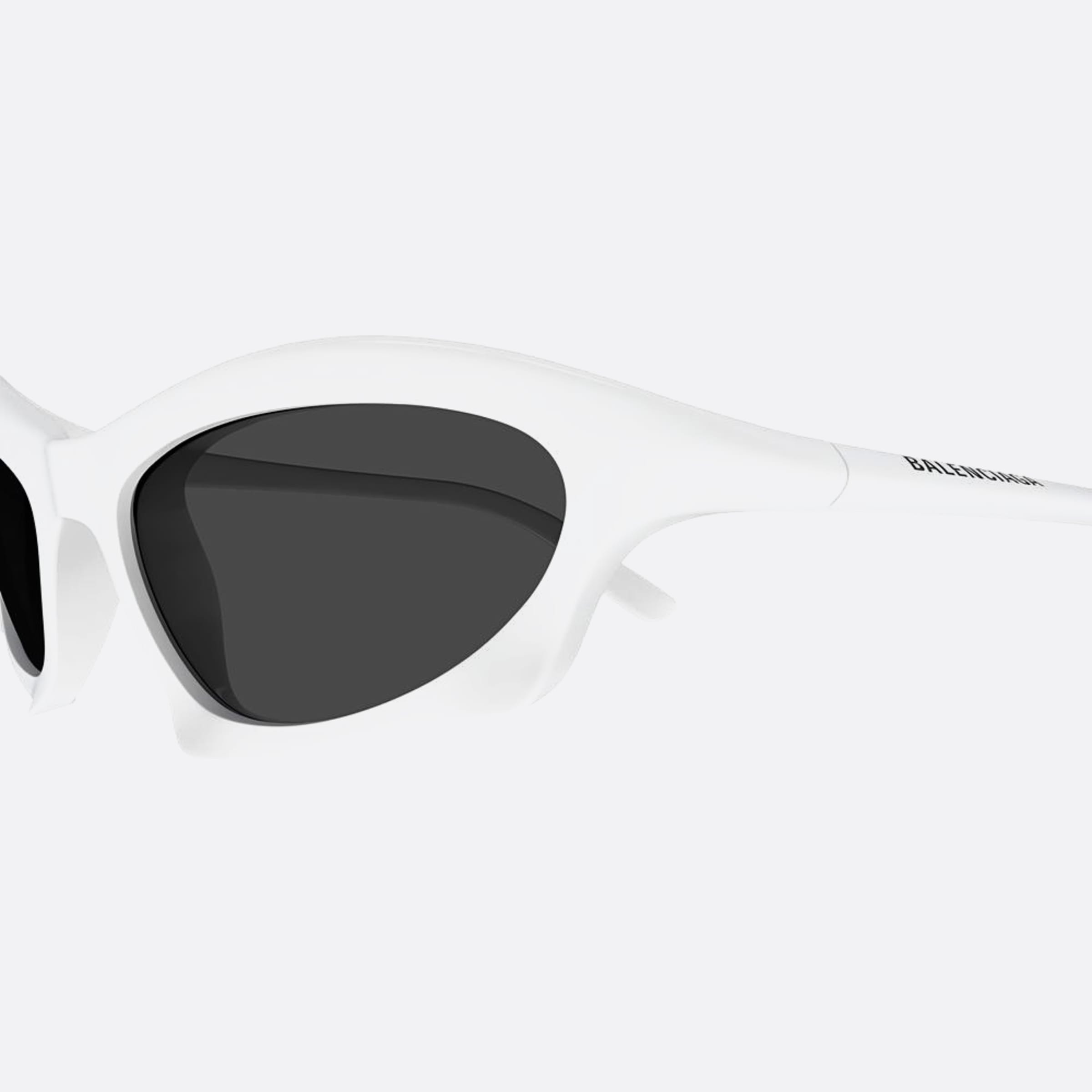 Balenciaga 59mm White Sports Man Sunglasses - Detail View
