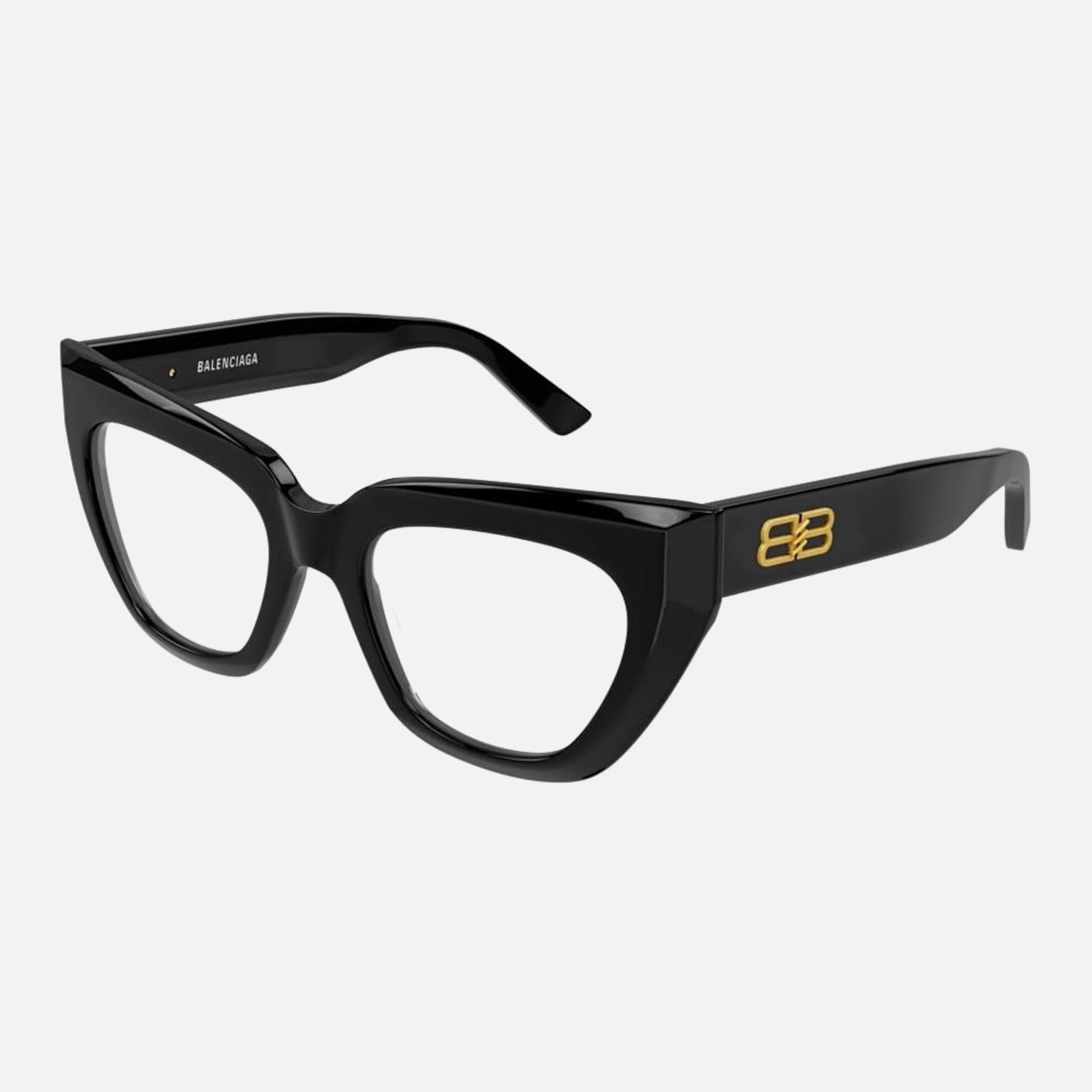Balenciaga 50mm Black Cat Eye Woman Eyeglasses - Side View