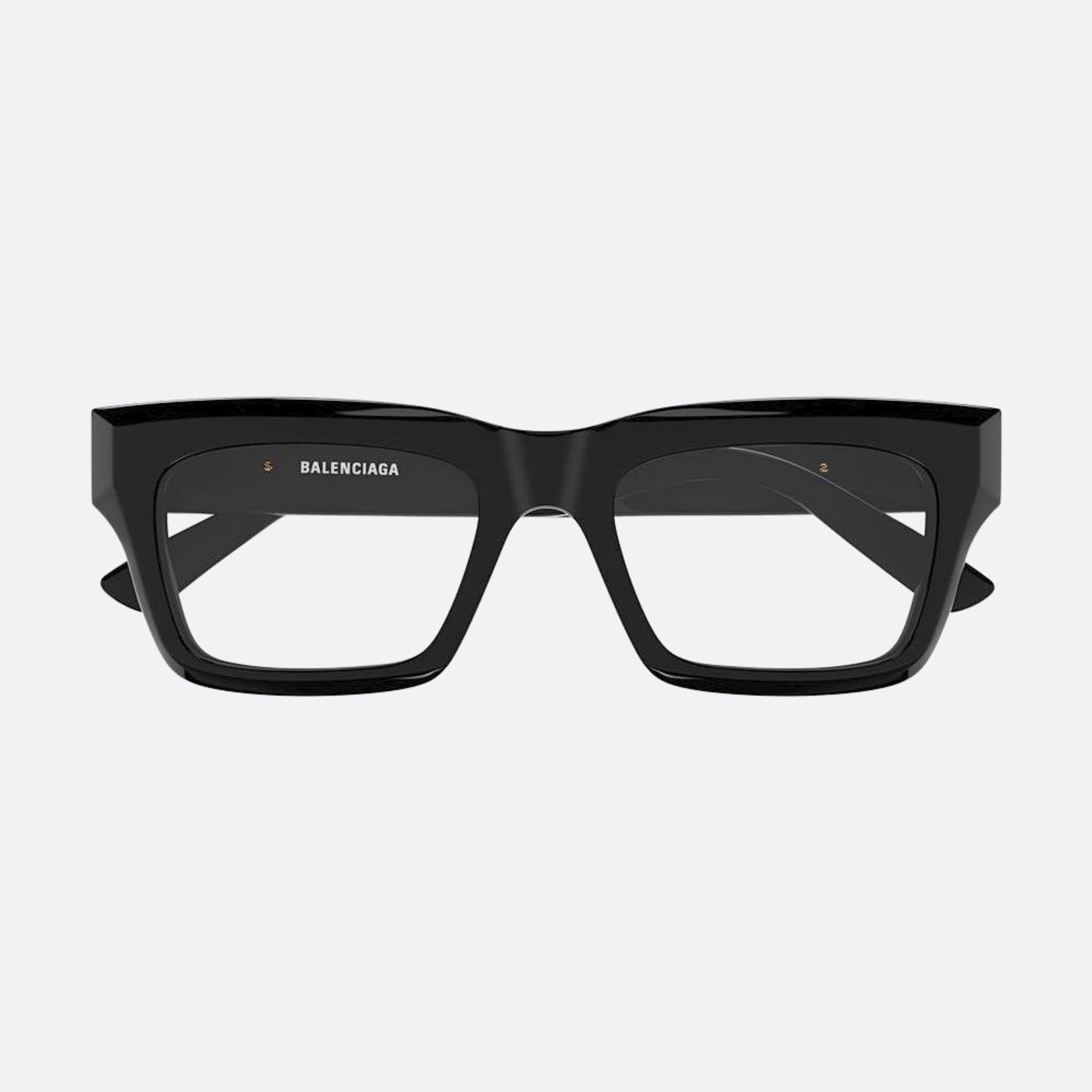 Balenciaga 52mm Black Geometric Unisex Eyeglasses - Main View