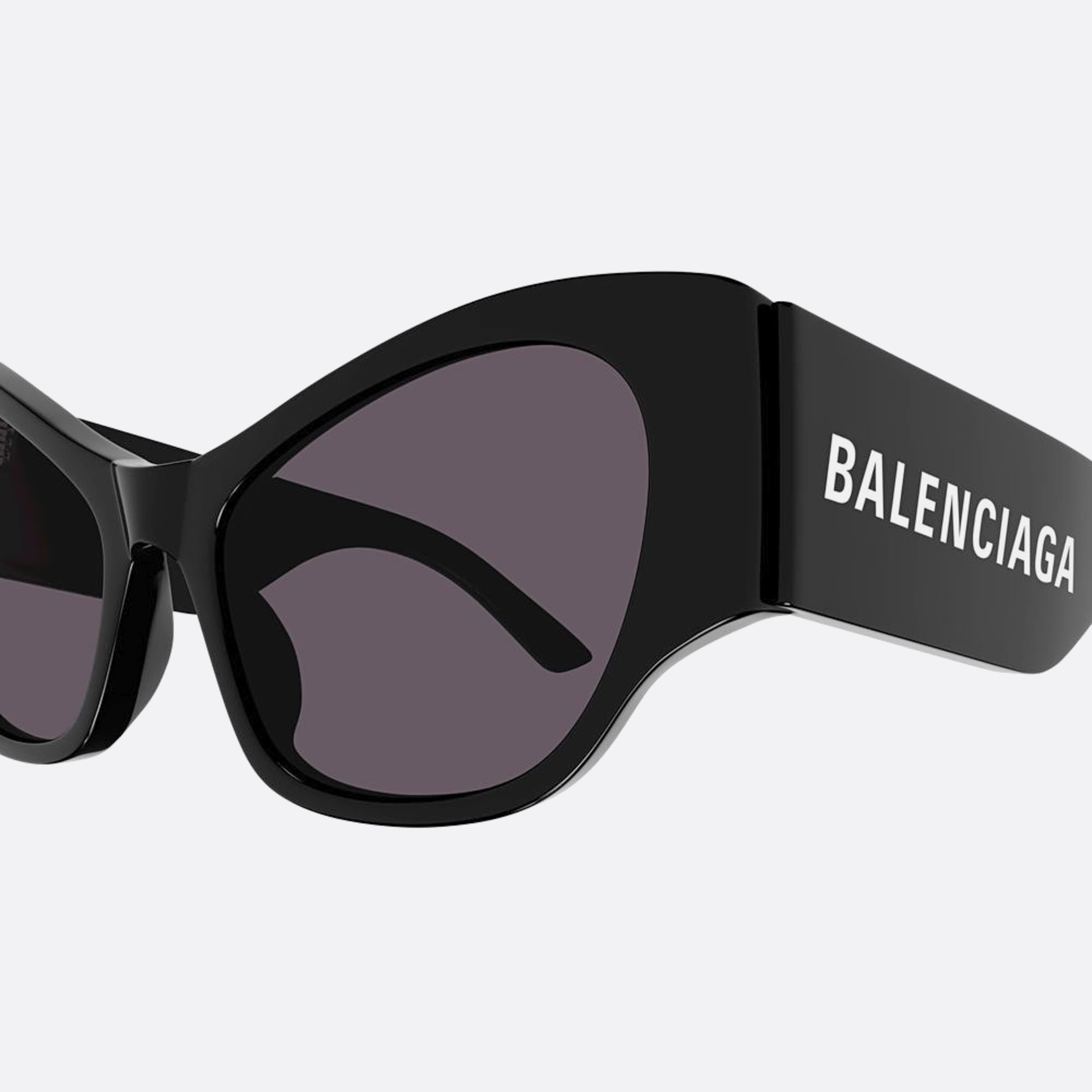Balenciaga 58mm Black Squared Woman Sunglasses - Detail View