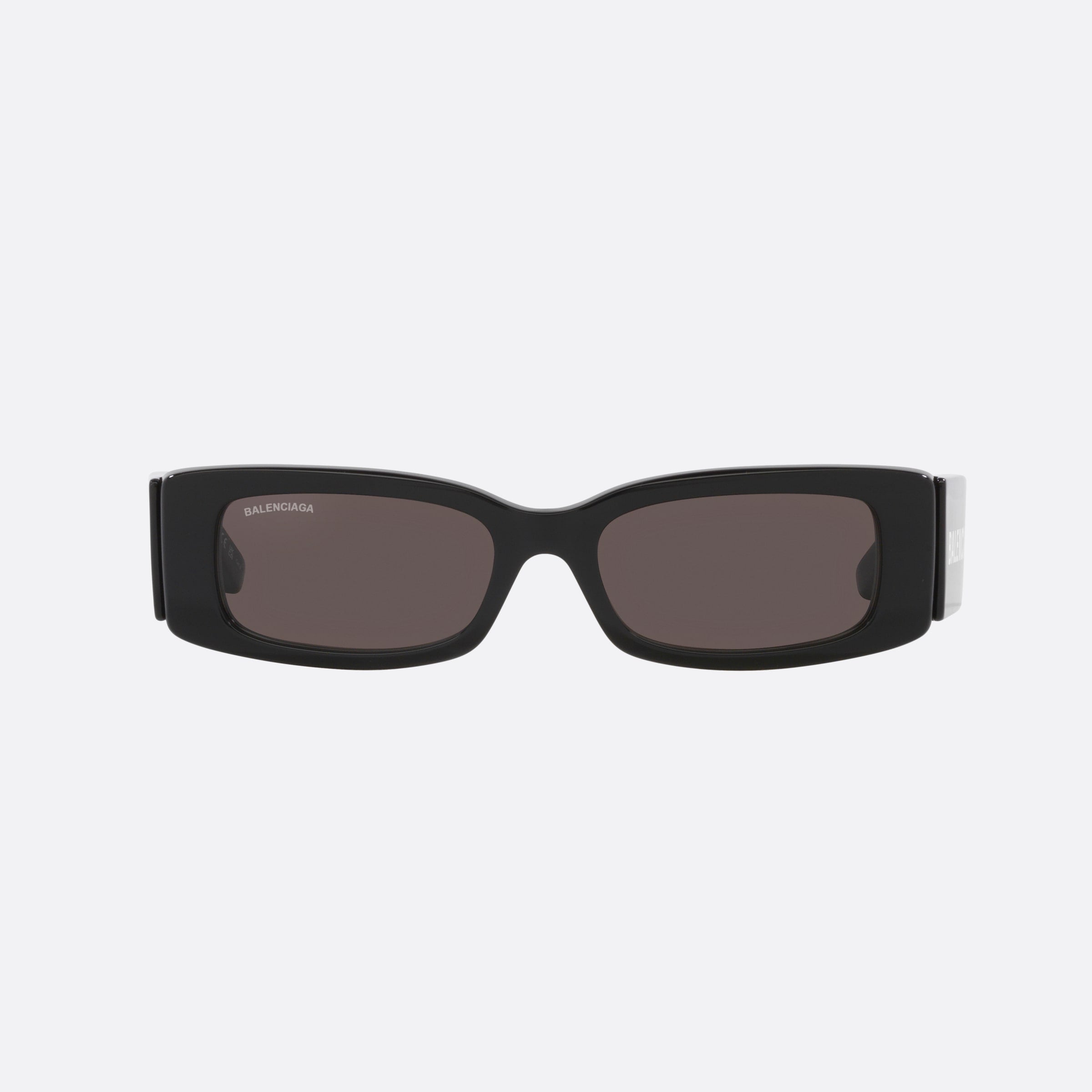 Balenciaga 56mm Black Rectangle Woman Sunglasses - Side View