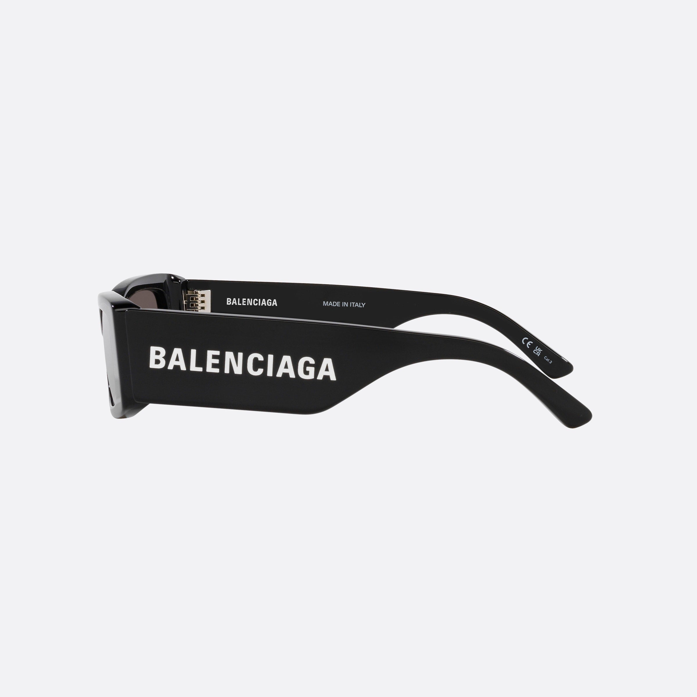 Balenciaga 56mm Black Rectangle Woman Sunglasses - Detail View
