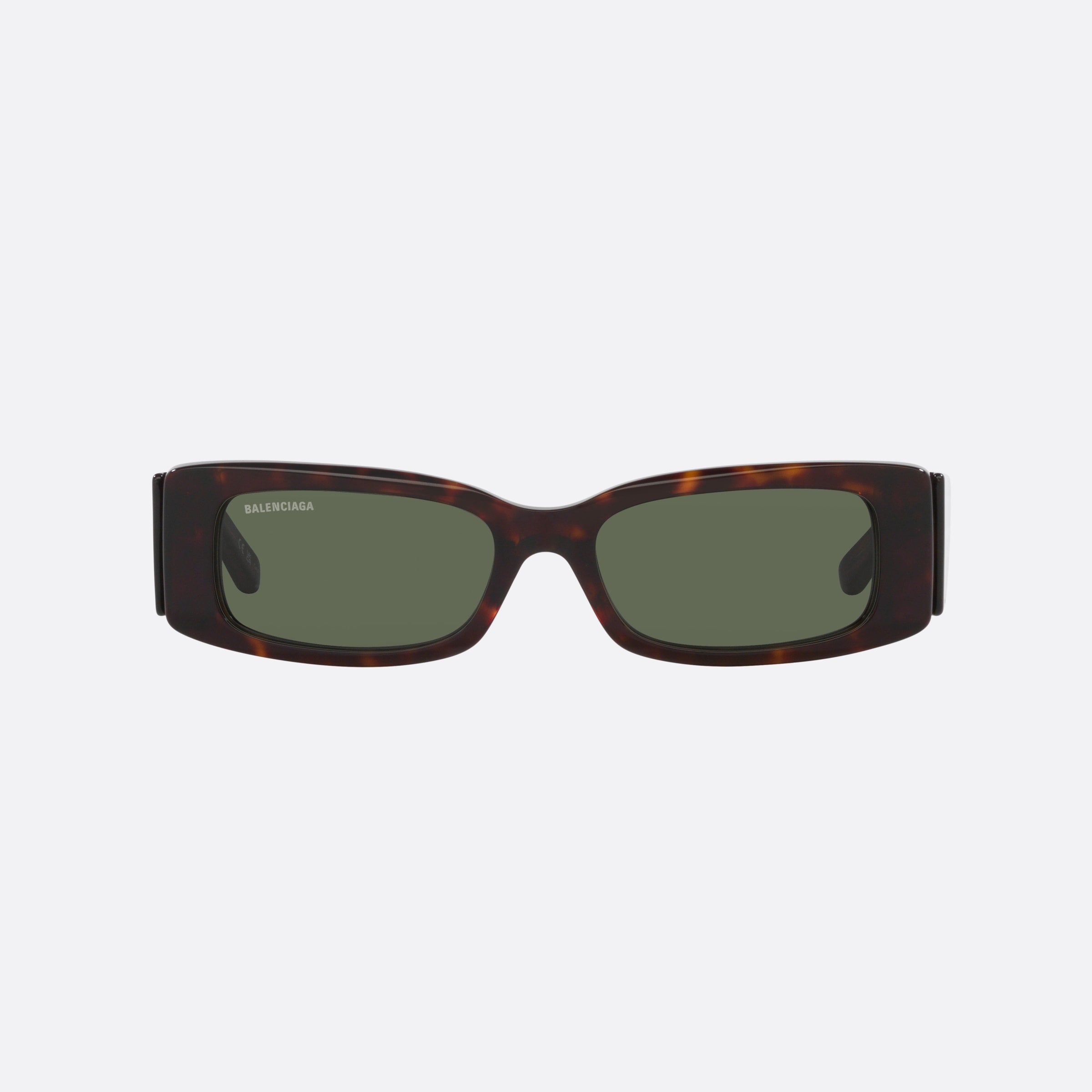 Balenciaga 56mm Tortoise Rectangle Woman Sunglasses - Side View