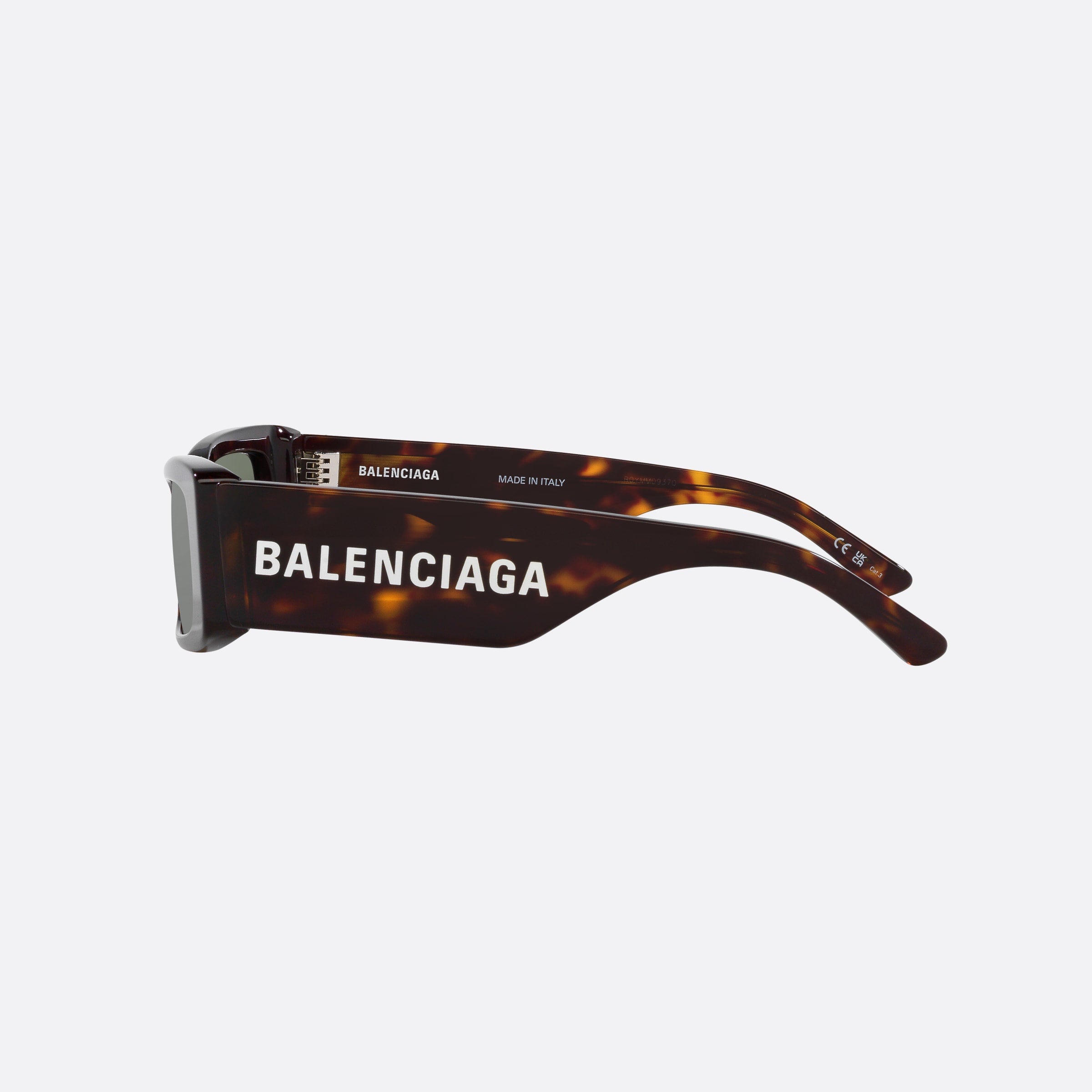 Balenciaga 56mm Tortoise Rectangle Woman Sunglasses - Detail View