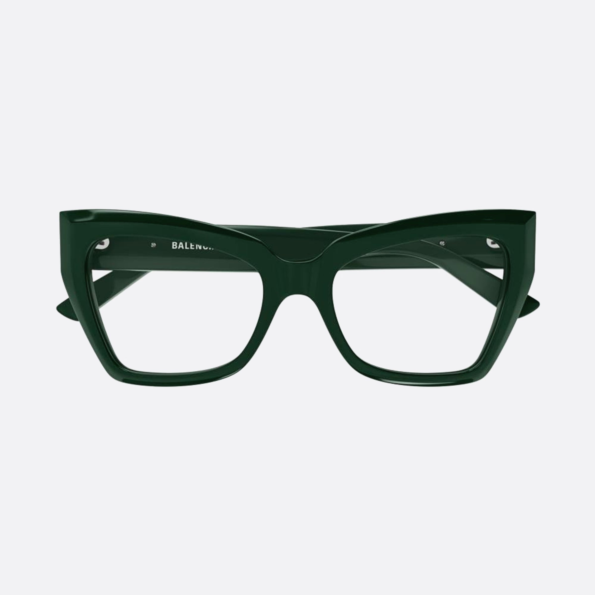 Balenciaga 53mm Green Geometric Woman Eyeglasses - Main View